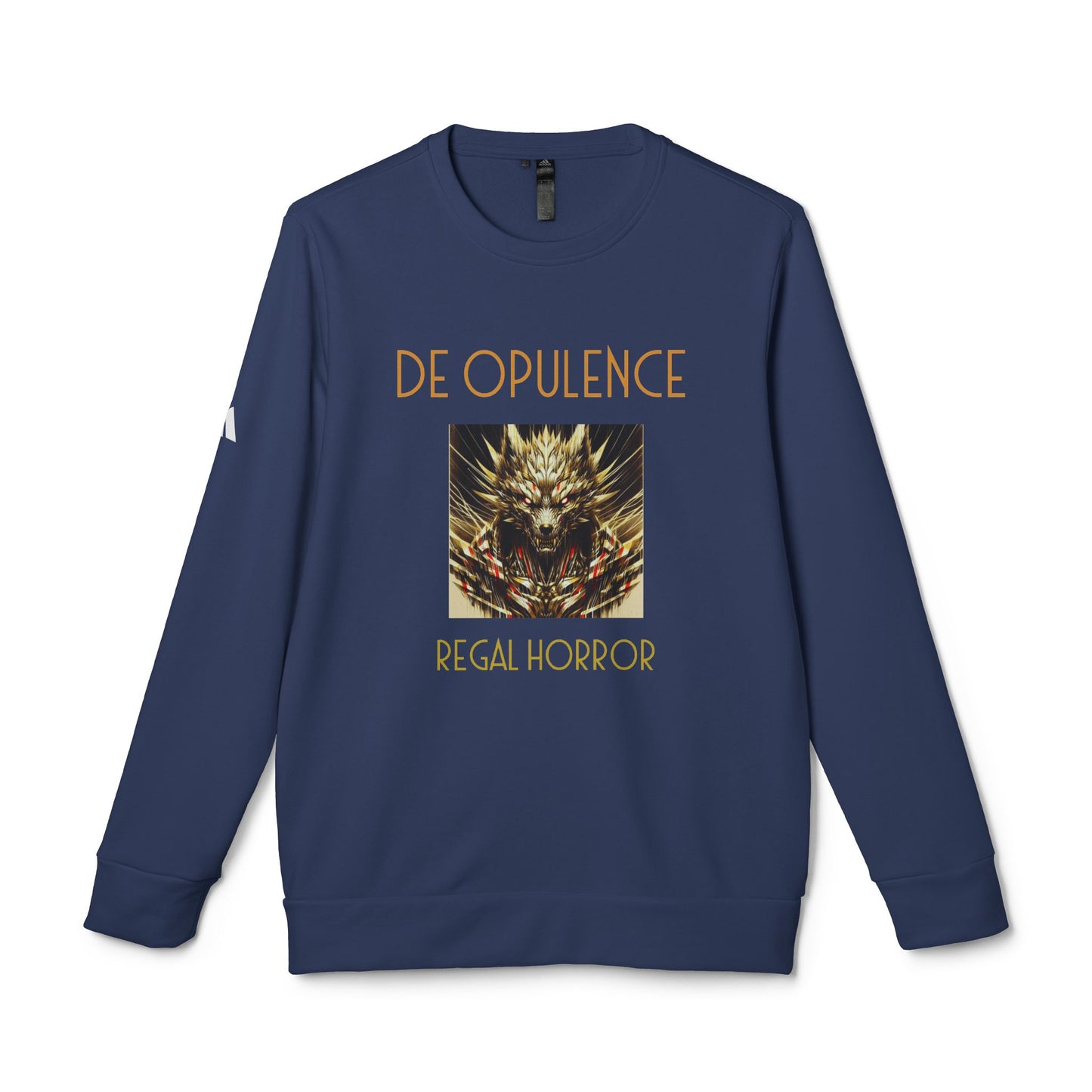 adidas Unisex Fleece Crewneck Sweatshirt De Opulence by Noir Wolf the style of grace Collegiate Navy