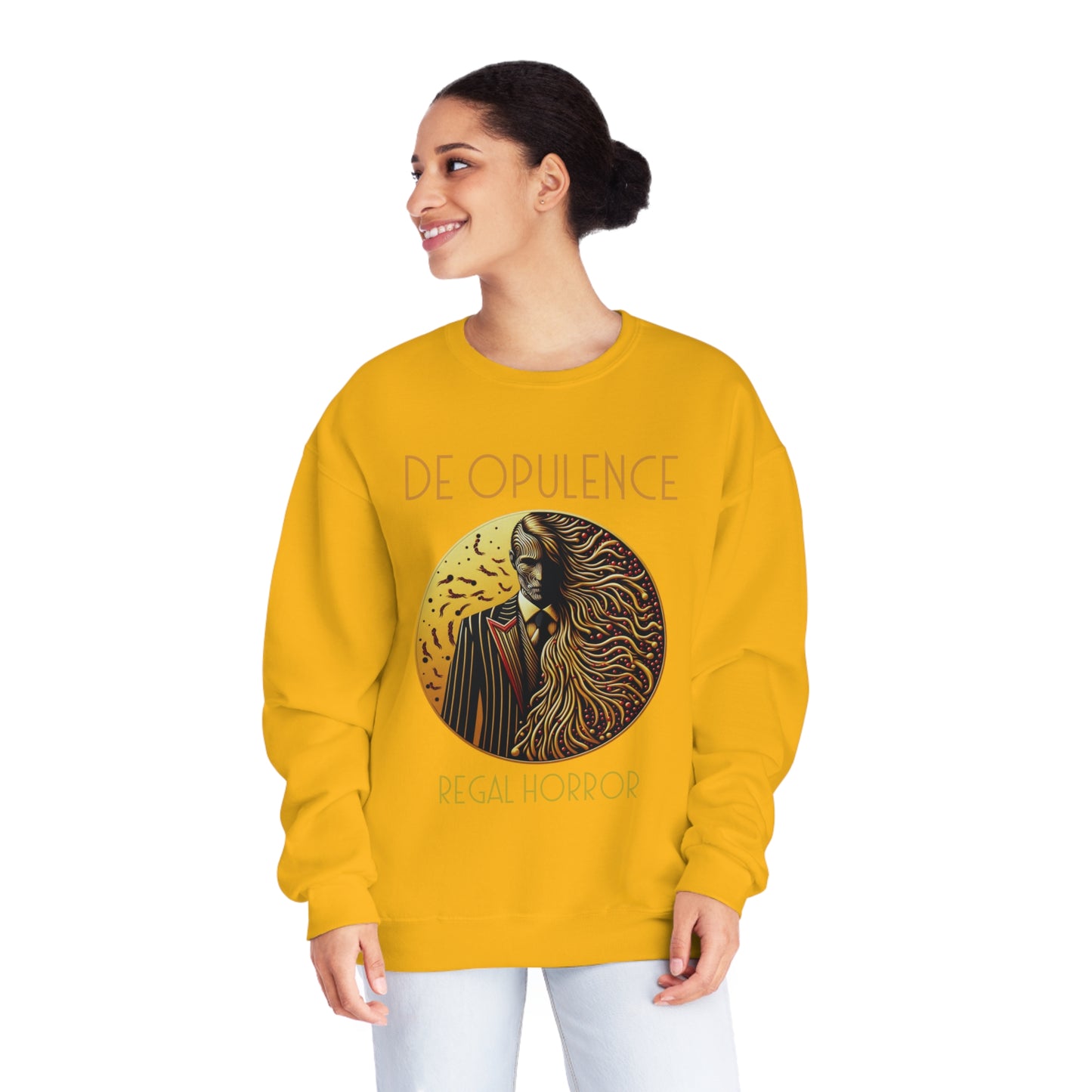 Unisex NuBlend® Crewneck Sweatshirt De Opulence by Noir Wolf the style of grace
