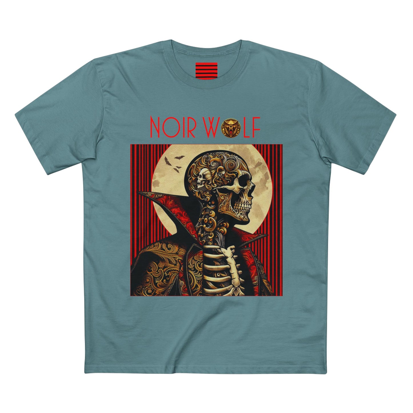 Men's Staple Tee De Opulence By Noir Wolf Slate Blue