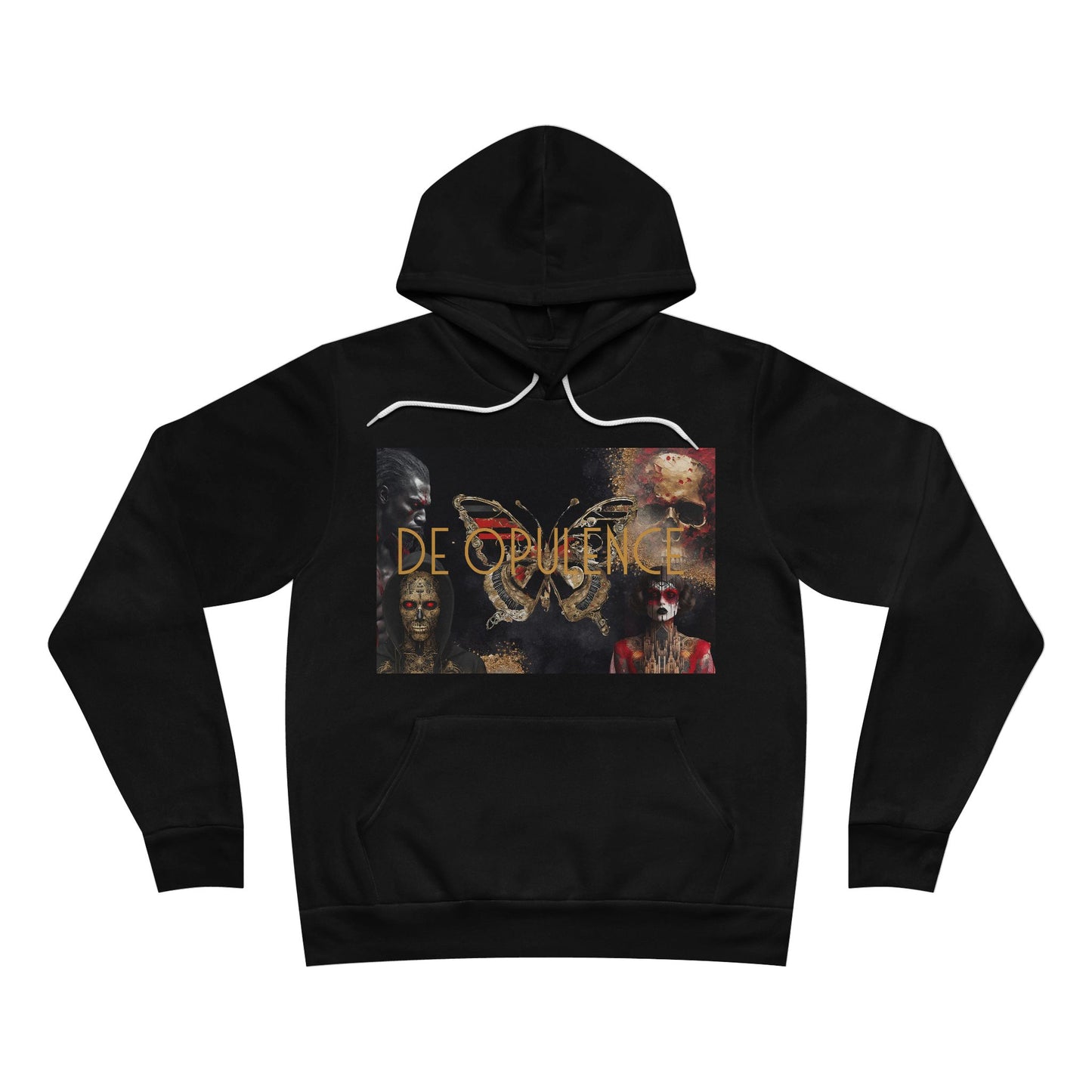 Unisex Sponge Fleece Pullover Hoodie  De Opulence by Noir Wolf