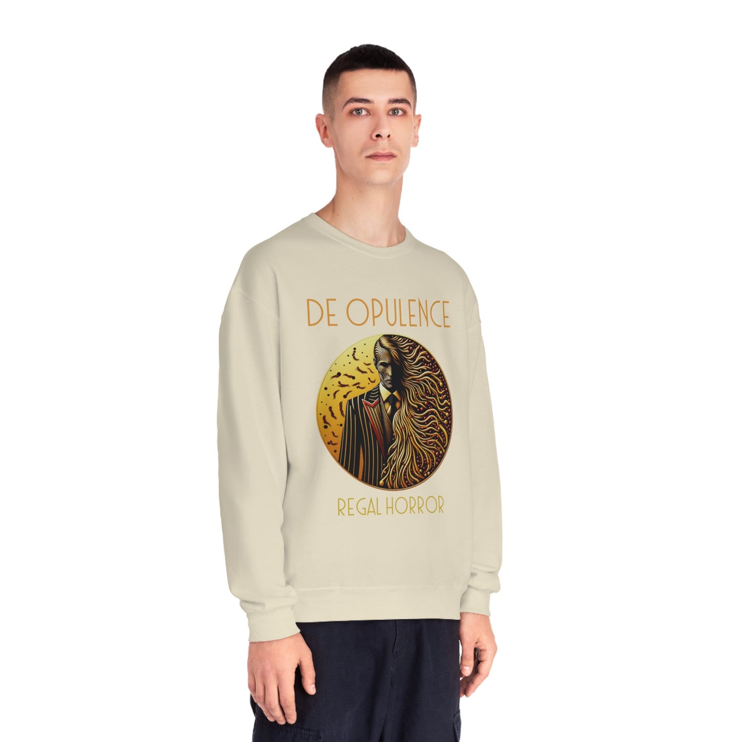 Unisex NuBlend® Crewneck Sweatshirt De Opulence by Noir Wolf the style of grace