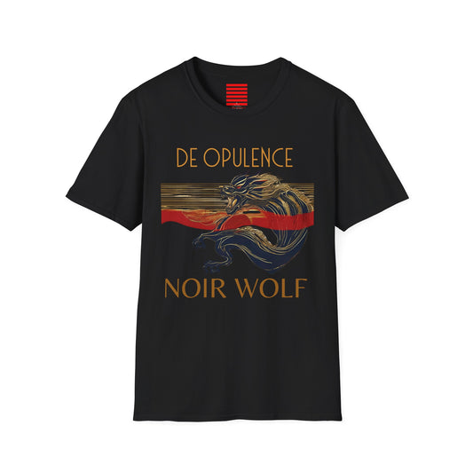 Noir Wolf Unisex Softstyle T-Shirt - Artistic Graphic Tee for Nature Lovers