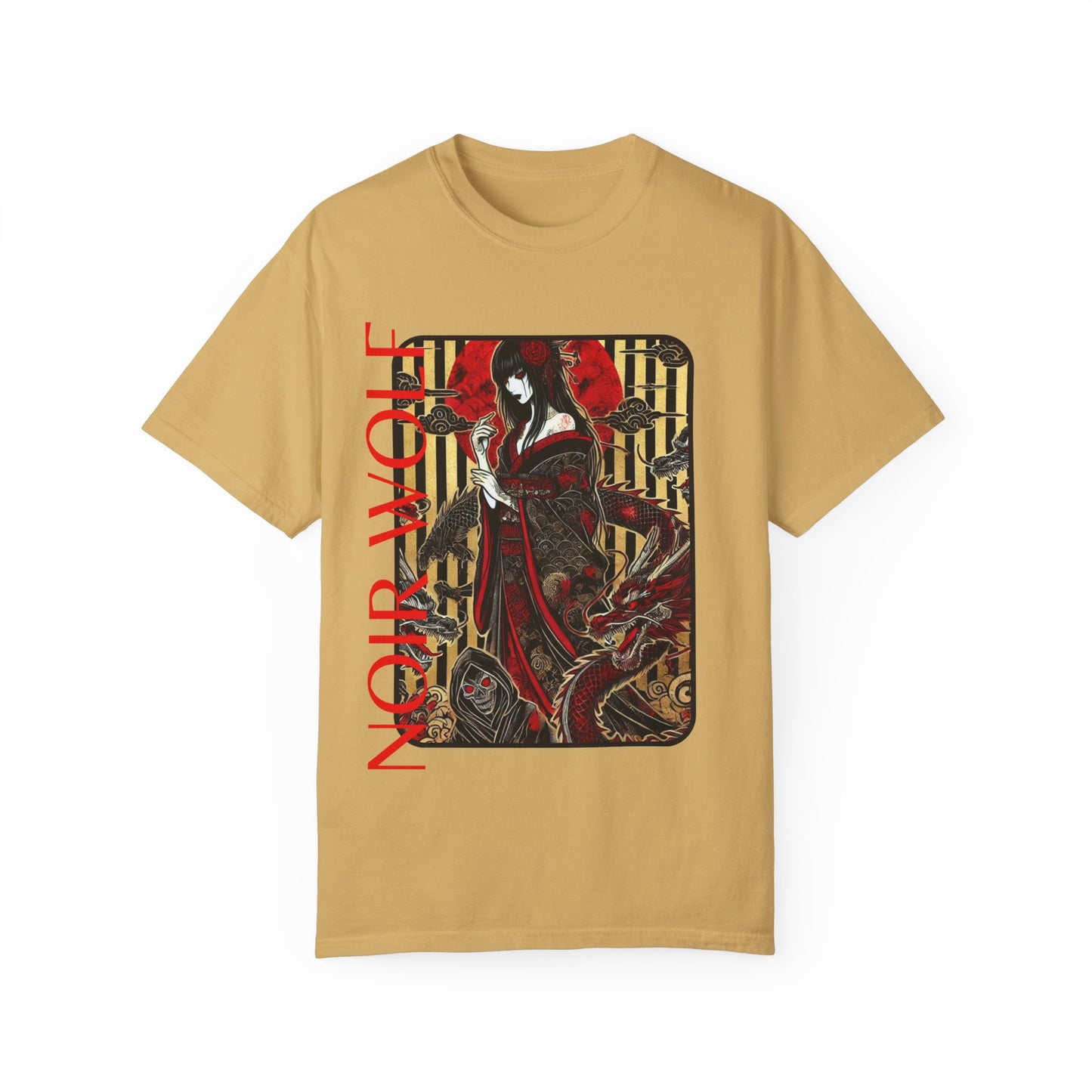 Unisex Garment-Dyed T-shirt De Opluence by Noir Wolf
