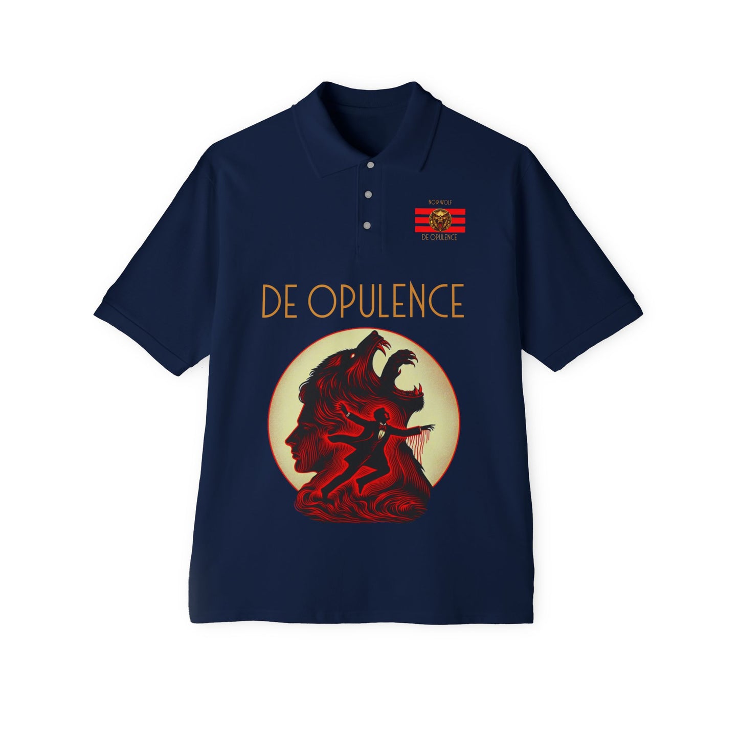 Polo Shirt De Opulence by Noir Wolf J. Navy