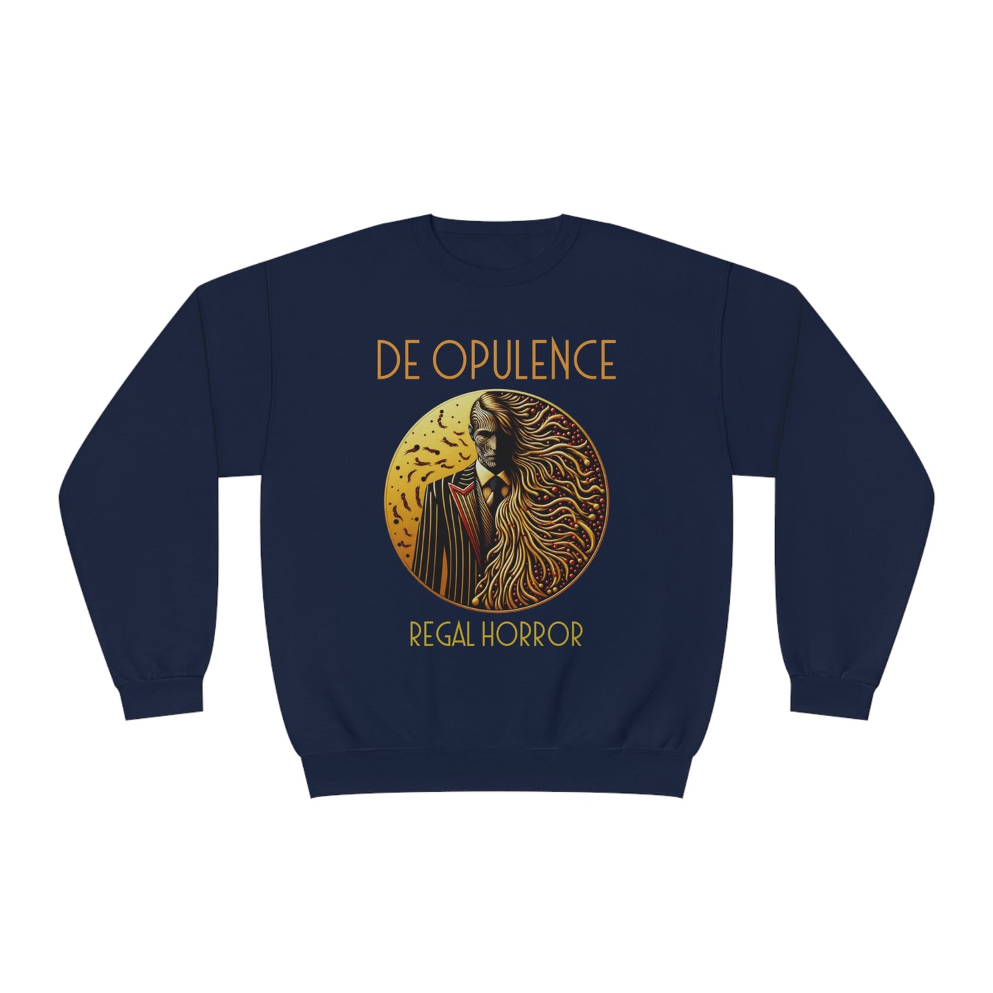 Unisex NuBlend® Crewneck Sweatshirt De Opulence by Noir Wolf the style of grace Navy