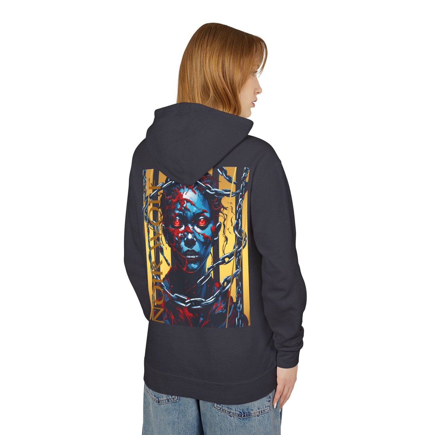 Unisex Lightweight Hooded Sweatshirt - 'Opulence & Freedom' Design
