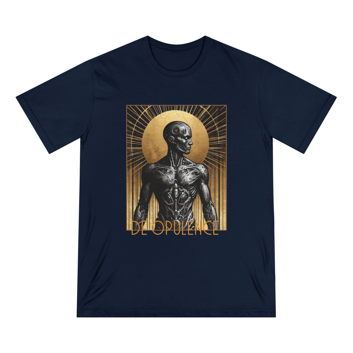 Organic Staple T-shirt: 'Del Opulence' & 'Noir Wolf' Design – Stylish, Artistic Tee for Casual Wear