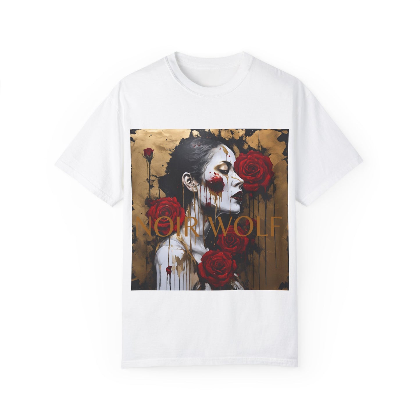 Unisex Garment-Dyed T-shirt NOIR WOLF DE OPULENCE