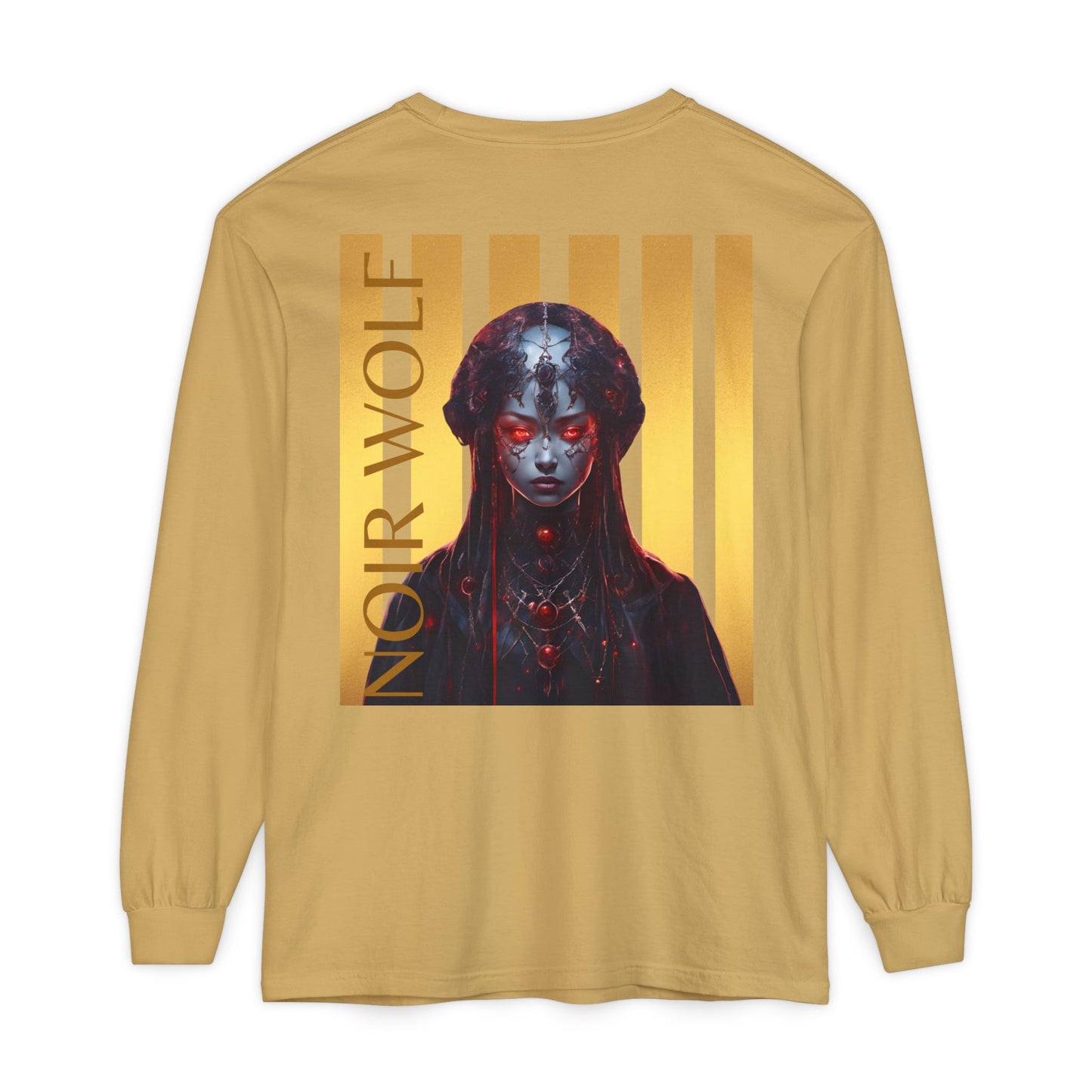 Butterfly & Noir Wolf Unisex Long Sleeve T-Shirt - Stylish Graphic Tee for Artsy Souls