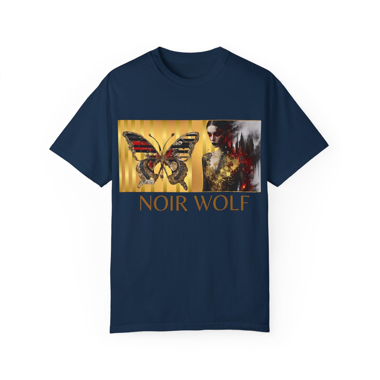 Unisex Garment-Dyed T-shirt   Noir Wolf by De opulence