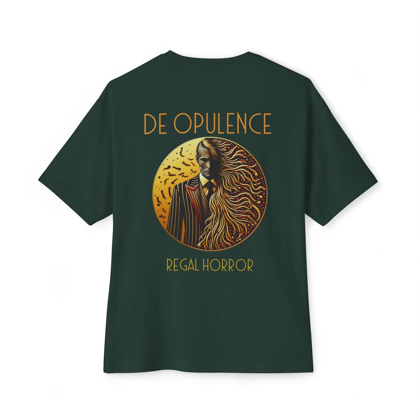 Unisex Oversized Boxy Tee De Opulence by Noir Wolf the style of grace Forest