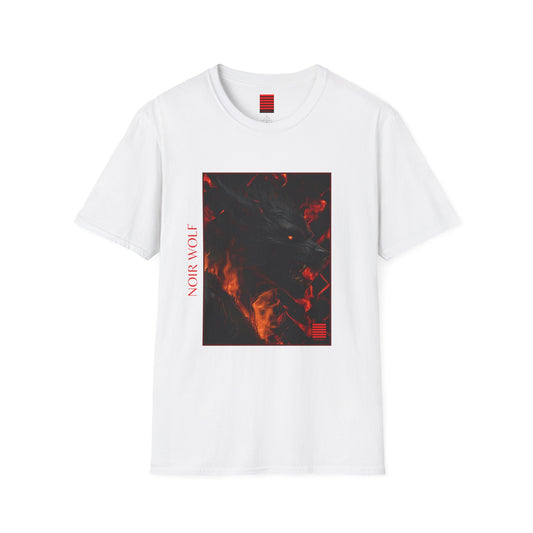 Unisex Softstyle T-Shirt: Norik Wolf & Letting Boy Graphic Tee – Bold, Edgy Art for Trendsetters