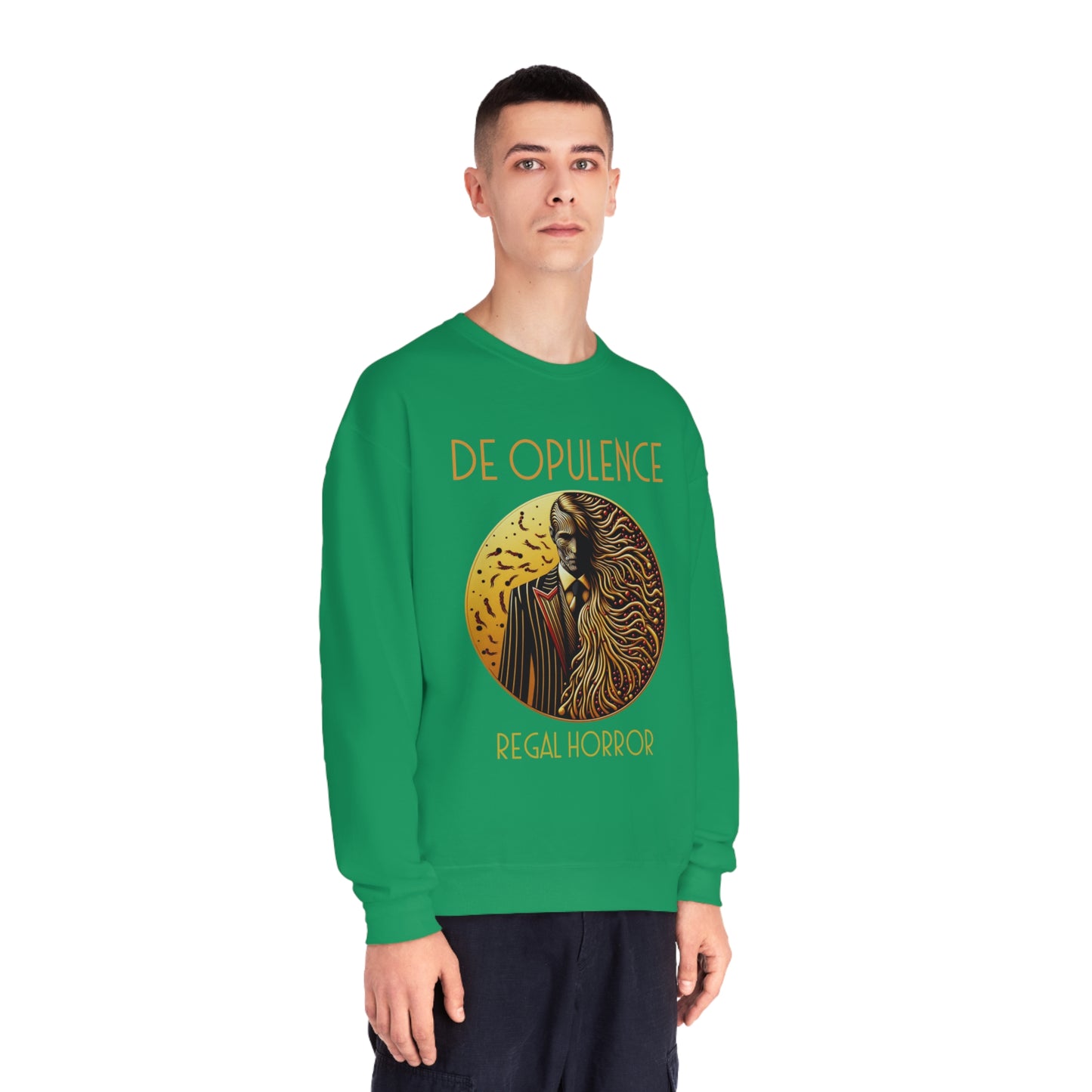 Unisex NuBlend® Crewneck Sweatshirt De Opulence by Noir Wolf the style of grace