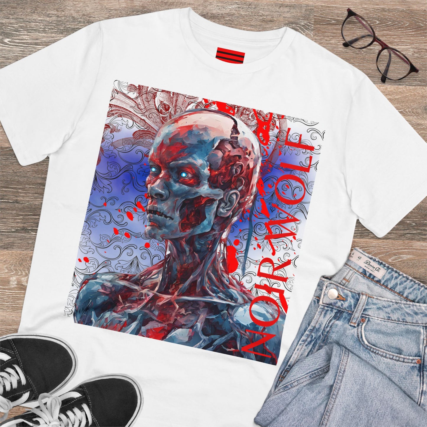 Organic Creator T-shirt - Unisex Blue Doom by Noir Wolf