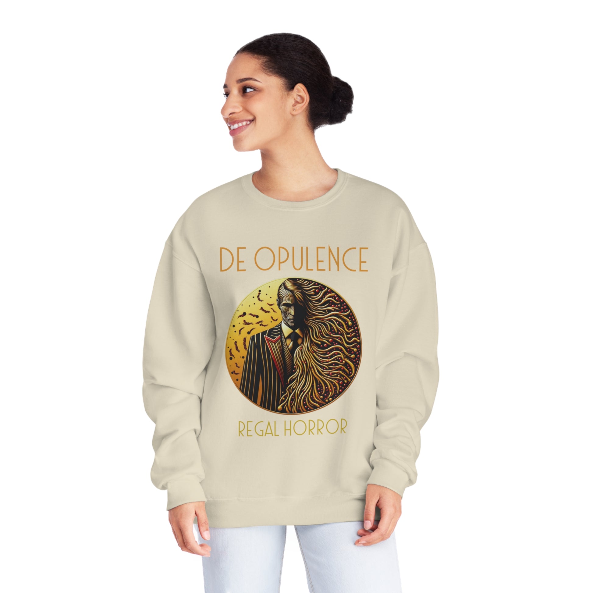 Unisex NuBlend® Crewneck Sweatshirt De Opulence by Noir Wolf the style of grace
