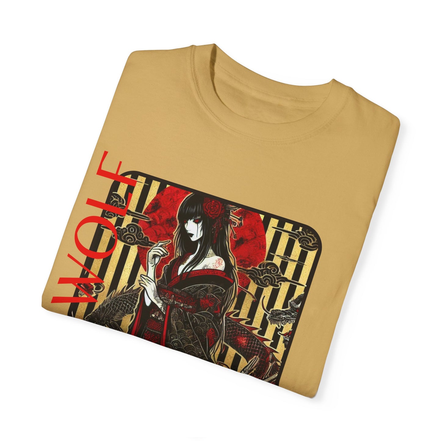 Unisex Garment-Dyed T-shirt De Opluence by Noir Wolf