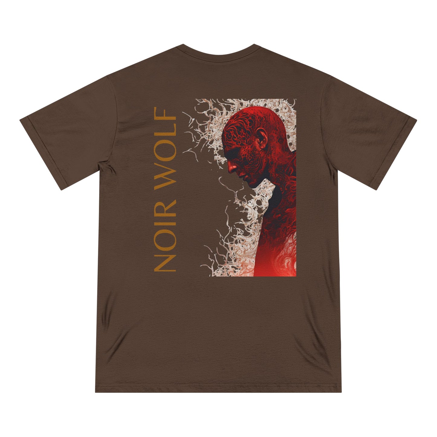 Artistic Butterfly and Wolf Organic T-Shirt - Nature-Inspired Apparel