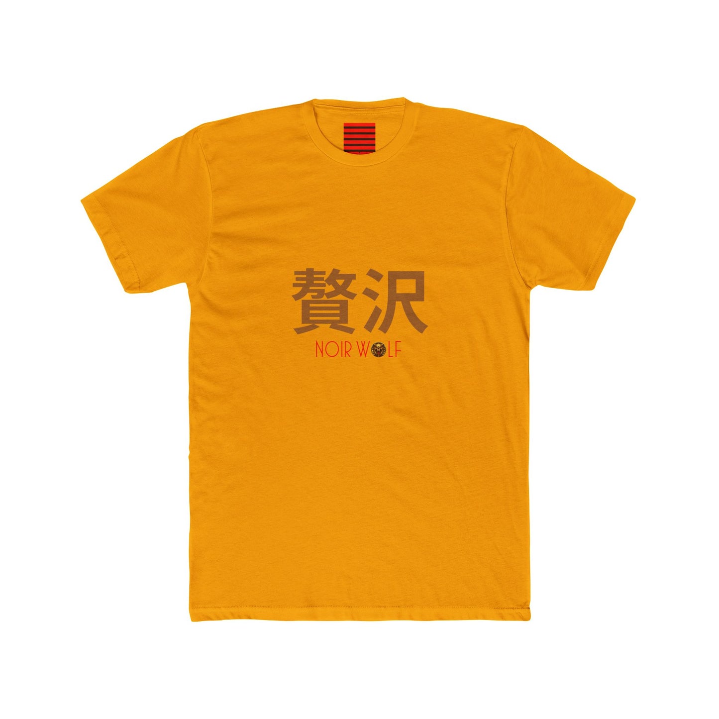 Unisex Cotton Crew Tee De Opulence by Noir Wolf Solid Gold