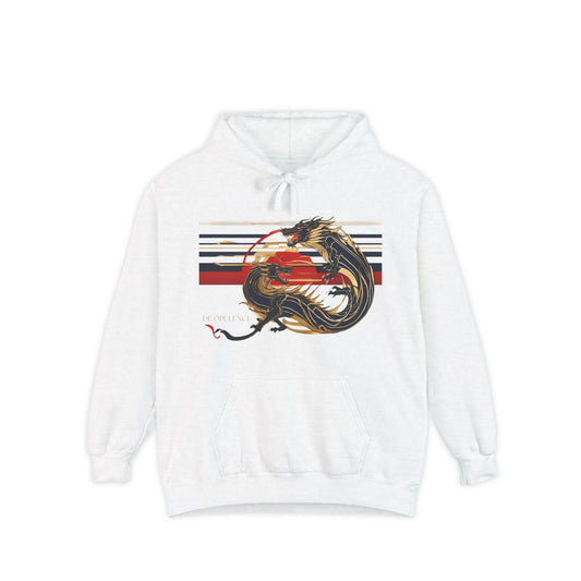 Noir Wolf Hoodie — Artistic Dragon & Femme Graphic Pullover