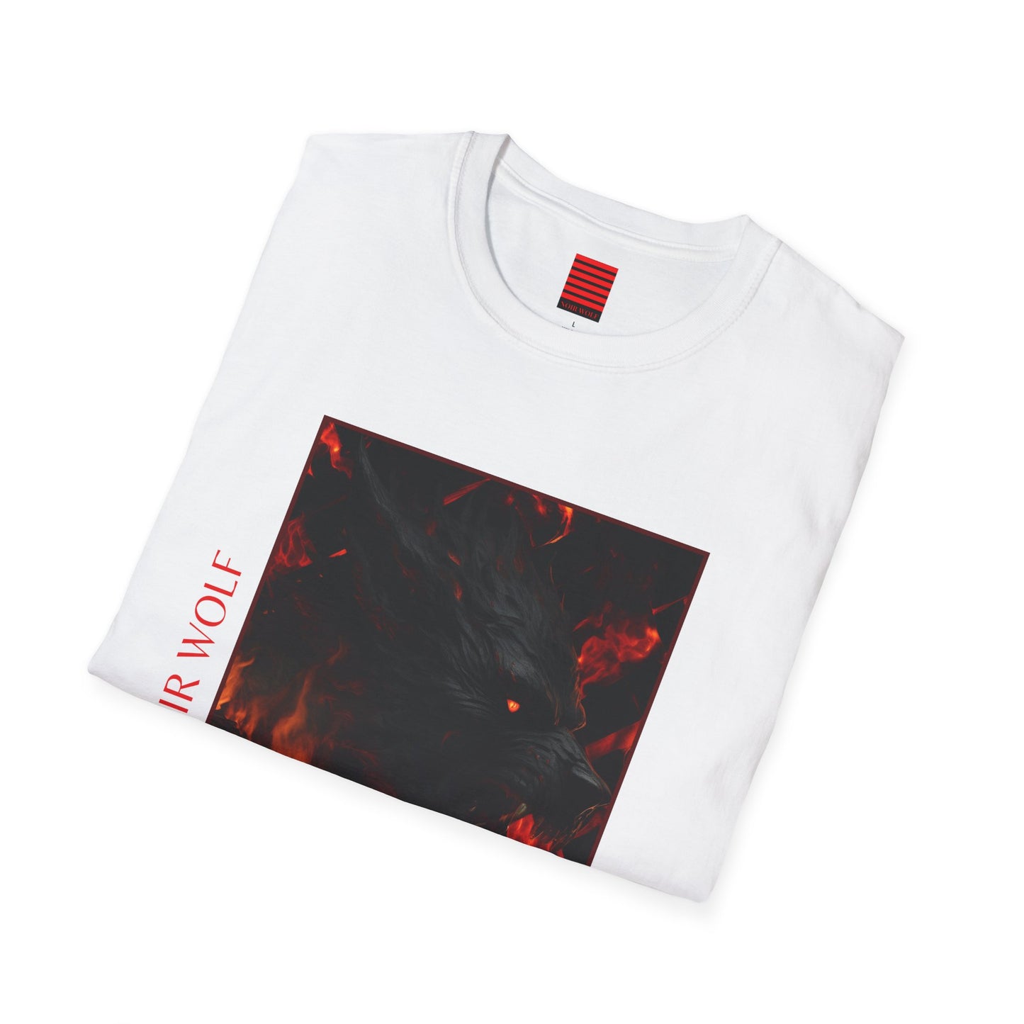 Unisex Softstyle T-Shirt: Norik Wolf & Letting Boy Graphic Tee – Bold, Edgy Art for Trendsetters