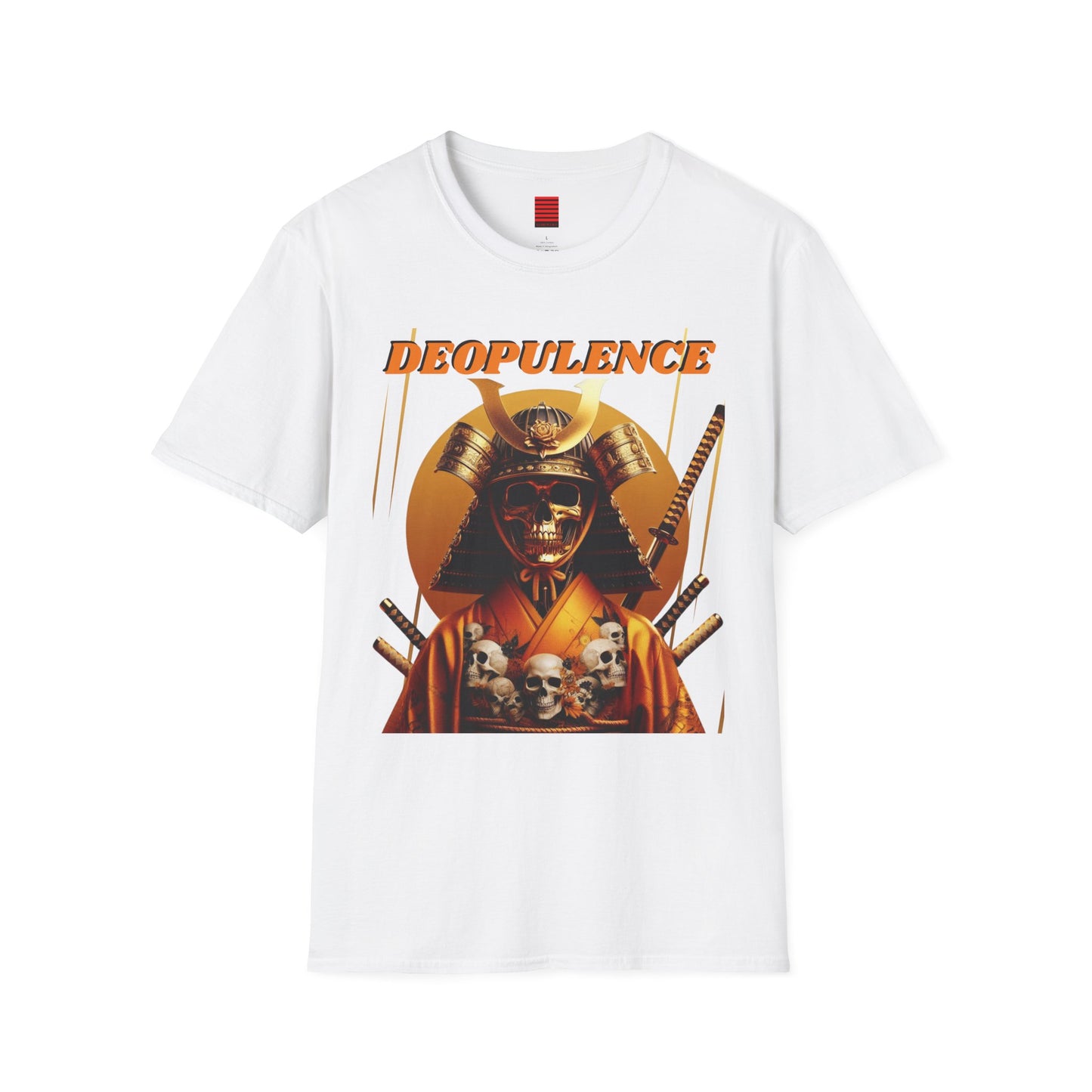 Samurai & Wolf Graphic Tee, Unisex Softstyle T-Shirt for Anime Lovers, Gift for Him/Her, Casual Streetwear, Unique Art T-Shirt