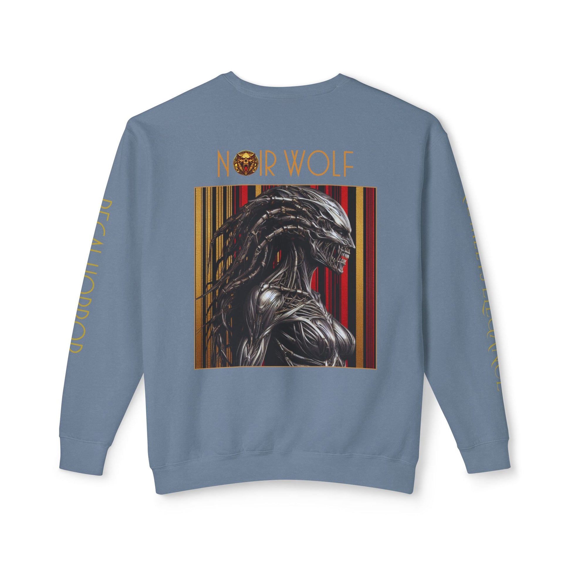 Unisex Lightweight Crewneck Sweatshirt De Opulence by Noir Wolf