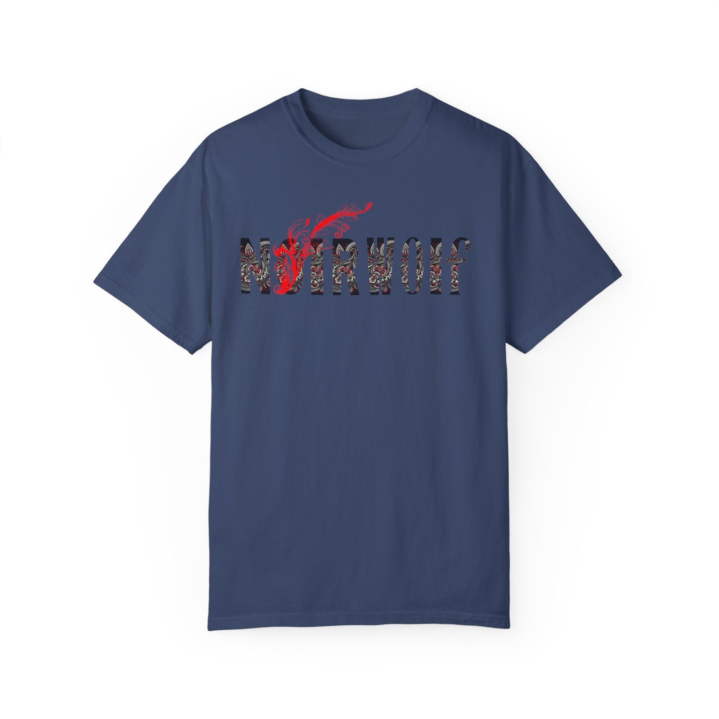 Unisex Garment-Dyed T-shirt De Opulence by Noir Wolf China Blue
