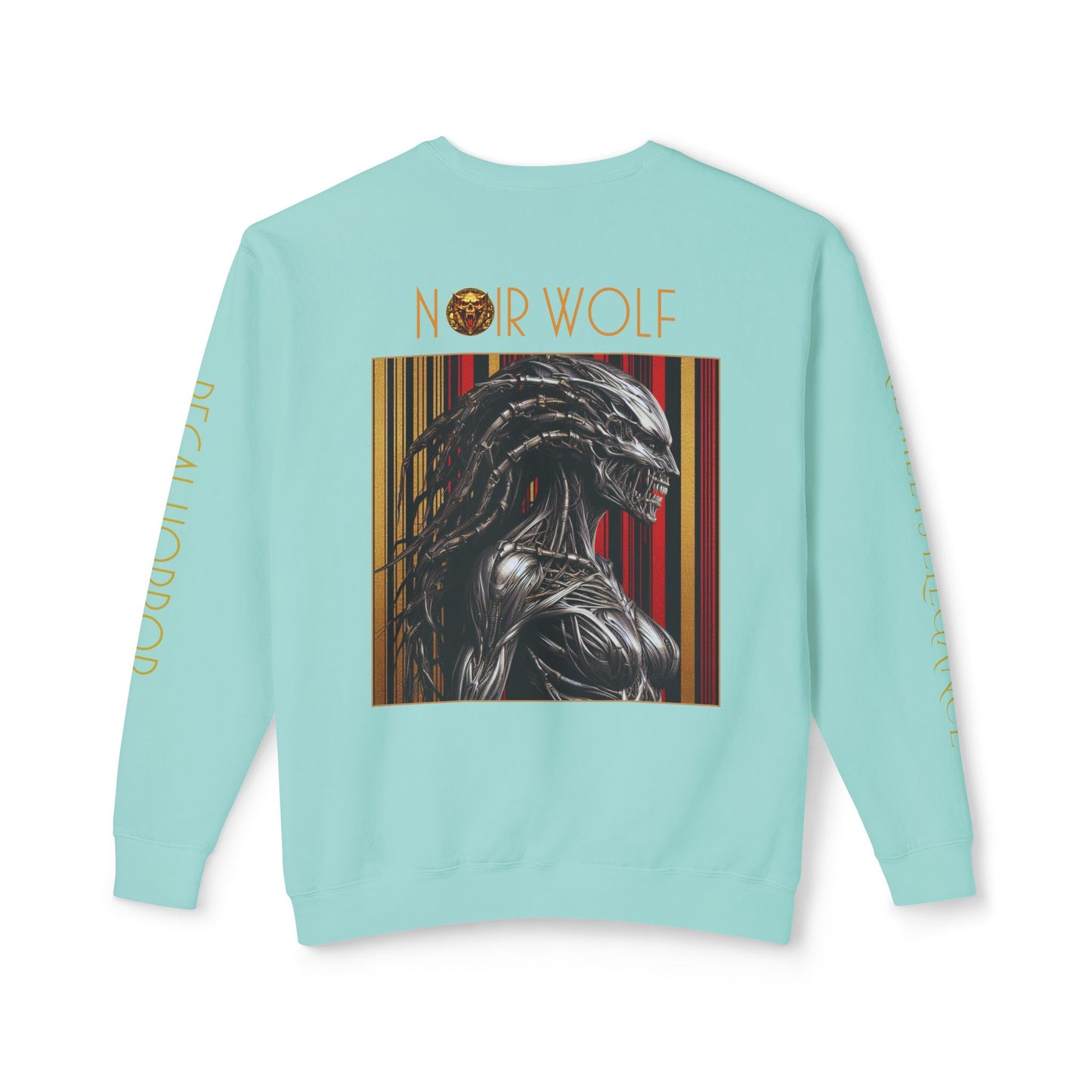 Unisex Lightweight Crewneck Sweatshirt De Opulence by Noir Wolf