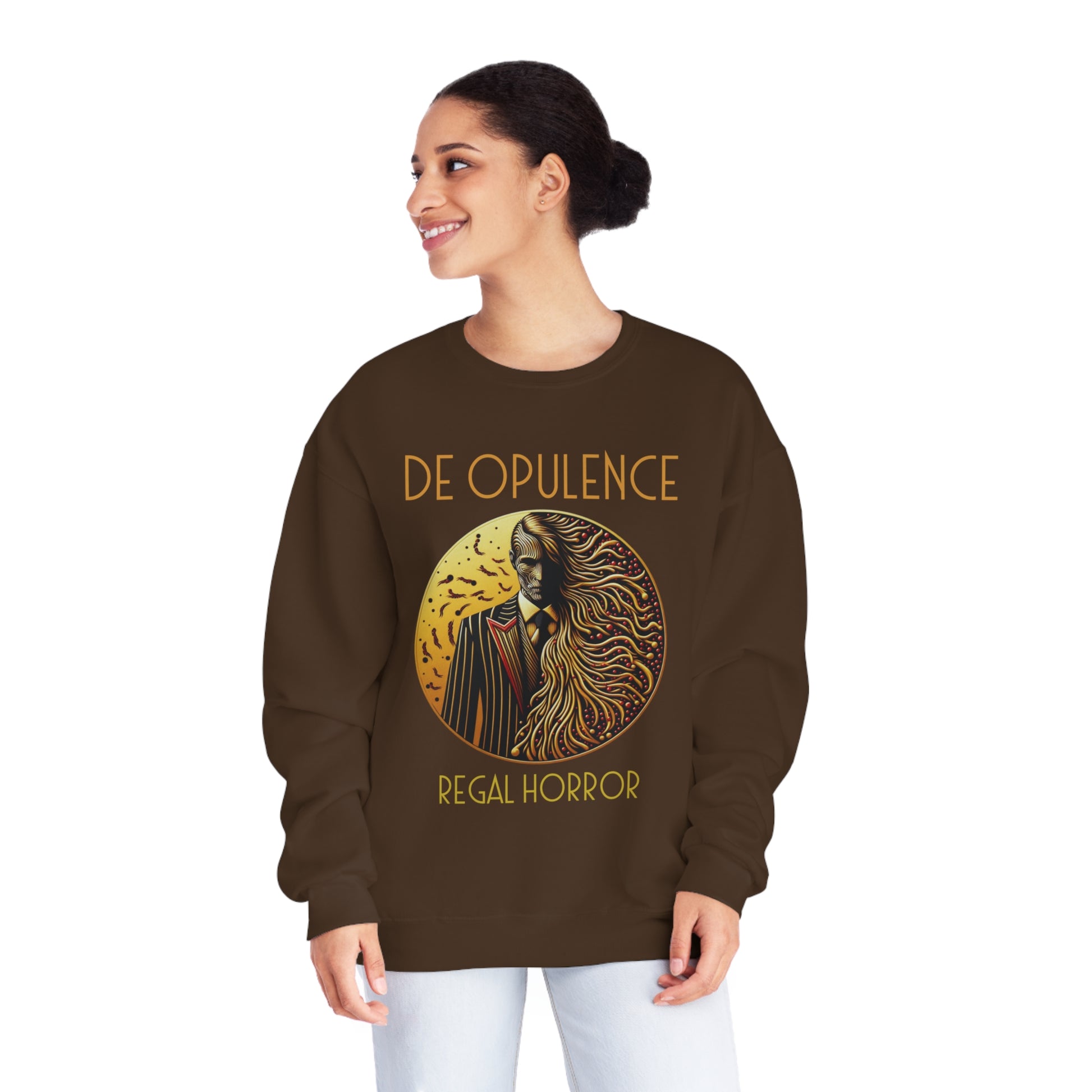 Unisex NuBlend® Crewneck Sweatshirt De Opulence by Noir Wolf the style of grace