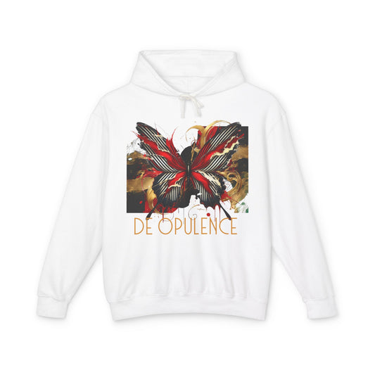 Stylish Unisex Lightweight Hooded Sweatshirt with Butterfly and Noir Wolf Design | Perfect for Everyday Wardrobe and Special Occasions