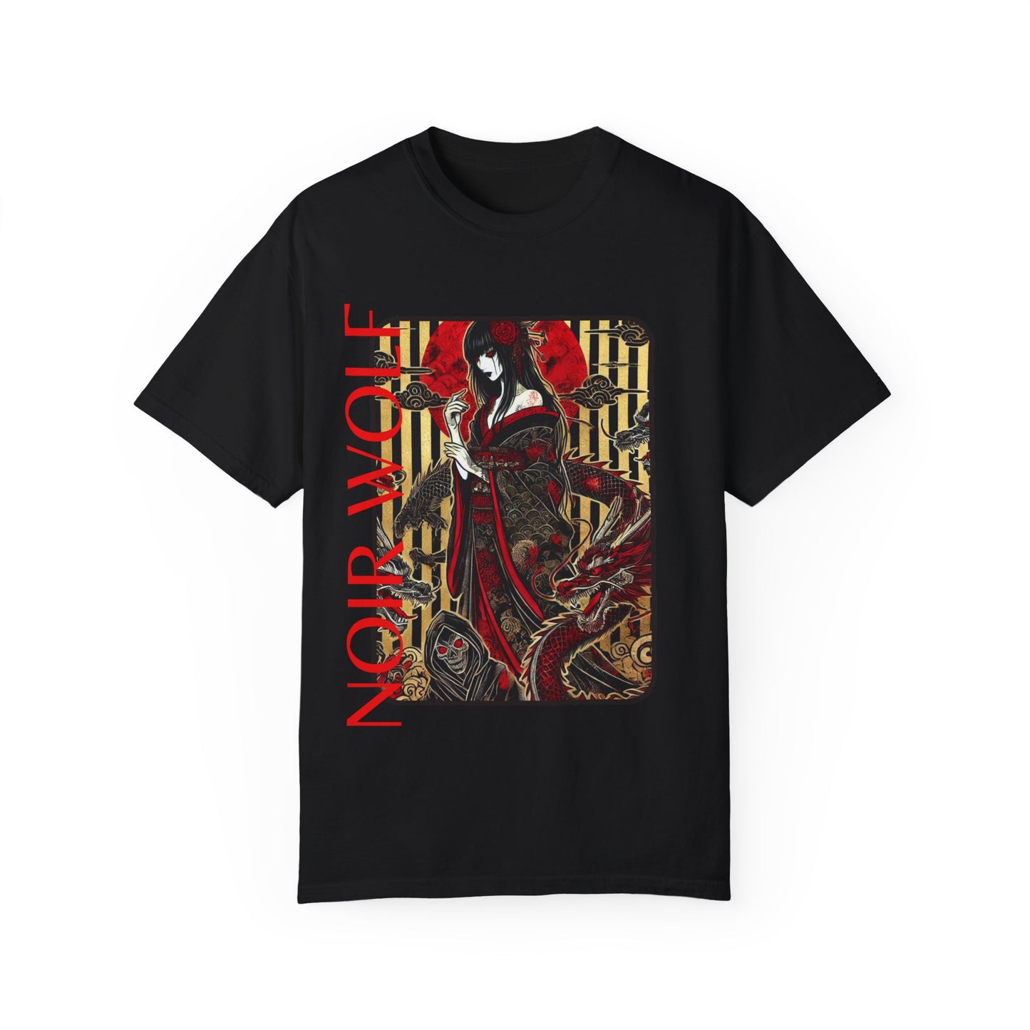 Unisex Garment-Dyed T-shirt De Opluence by Noir Wolf