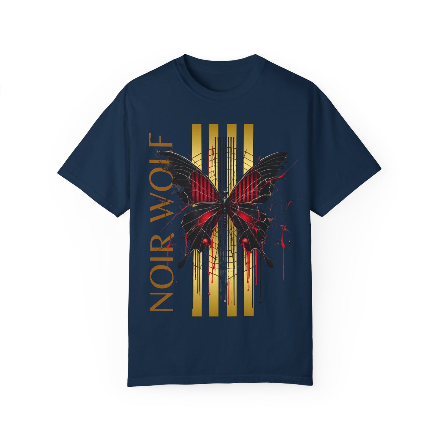 Unisex Garment-Dyed T-shirt NOIR WOLF De Opulence