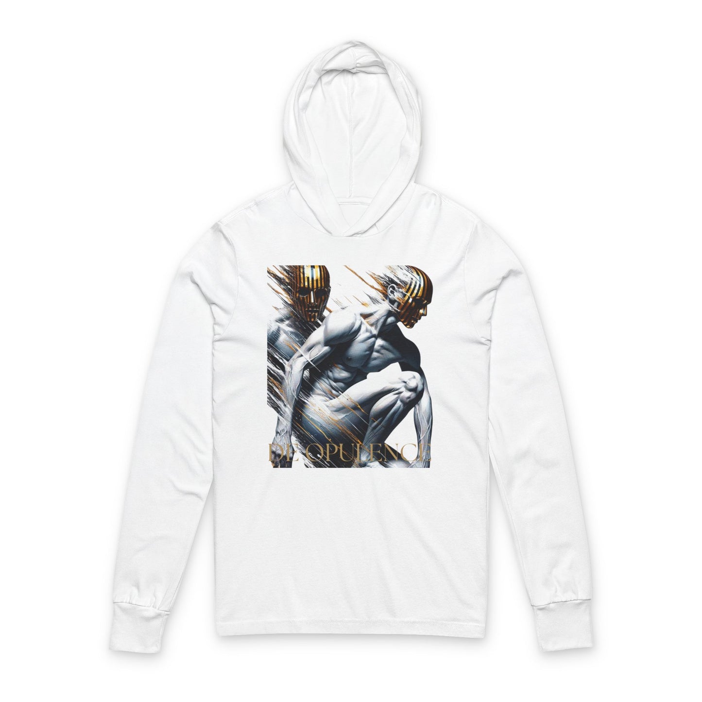 Mythic Sculpt Hoodie Long Sleeve Tee — Angelic Statue Graphic