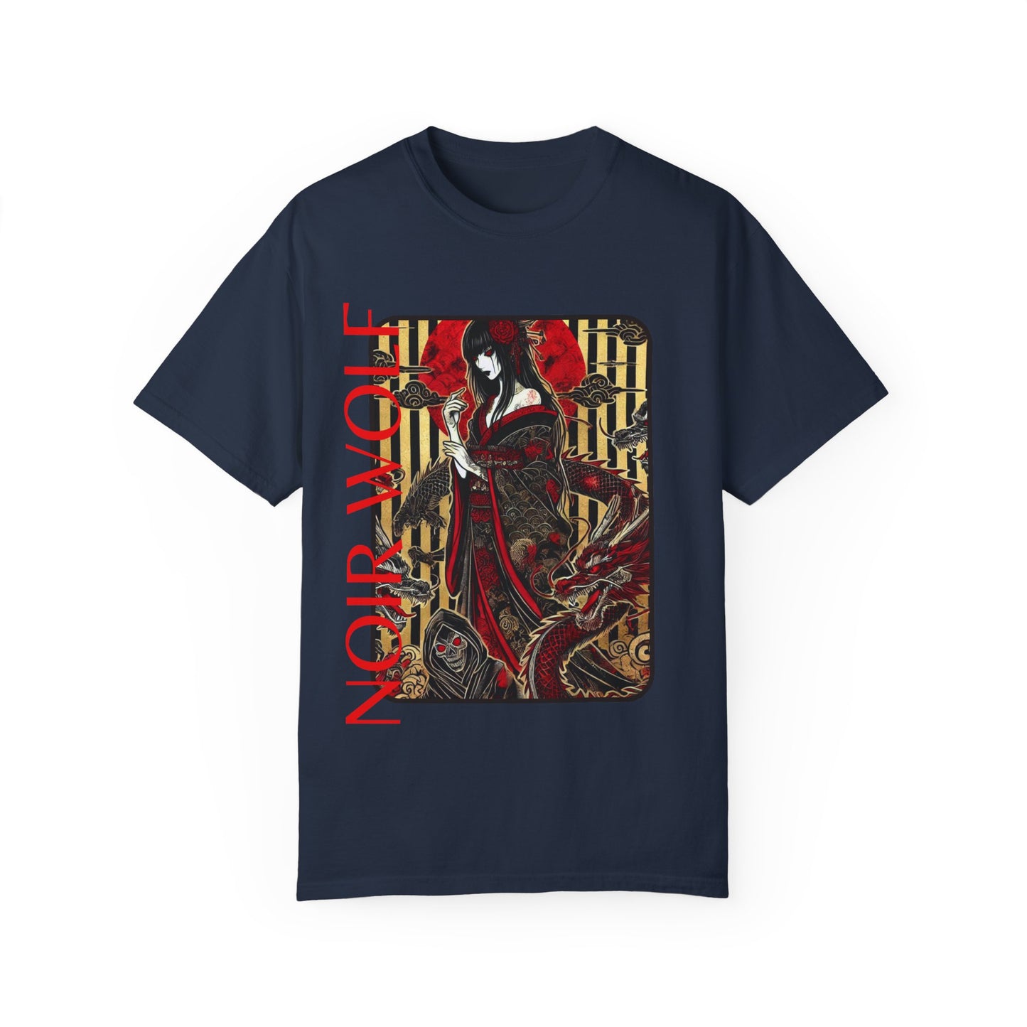 Unisex Garment-Dyed T-shirt De Opluence by Noir Wolf