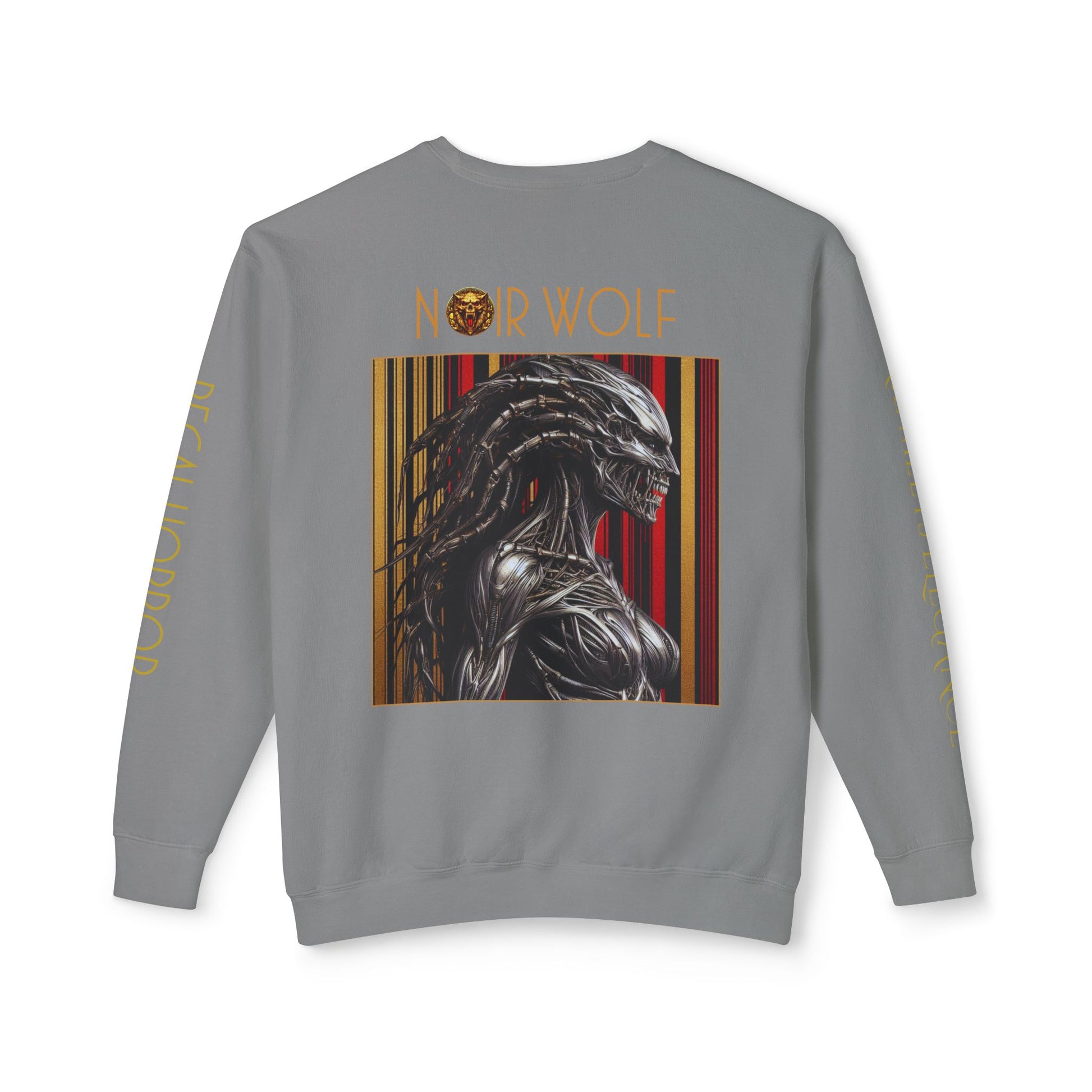 Unisex Lightweight Crewneck Sweatshirt De Opulence by Noir Wolf