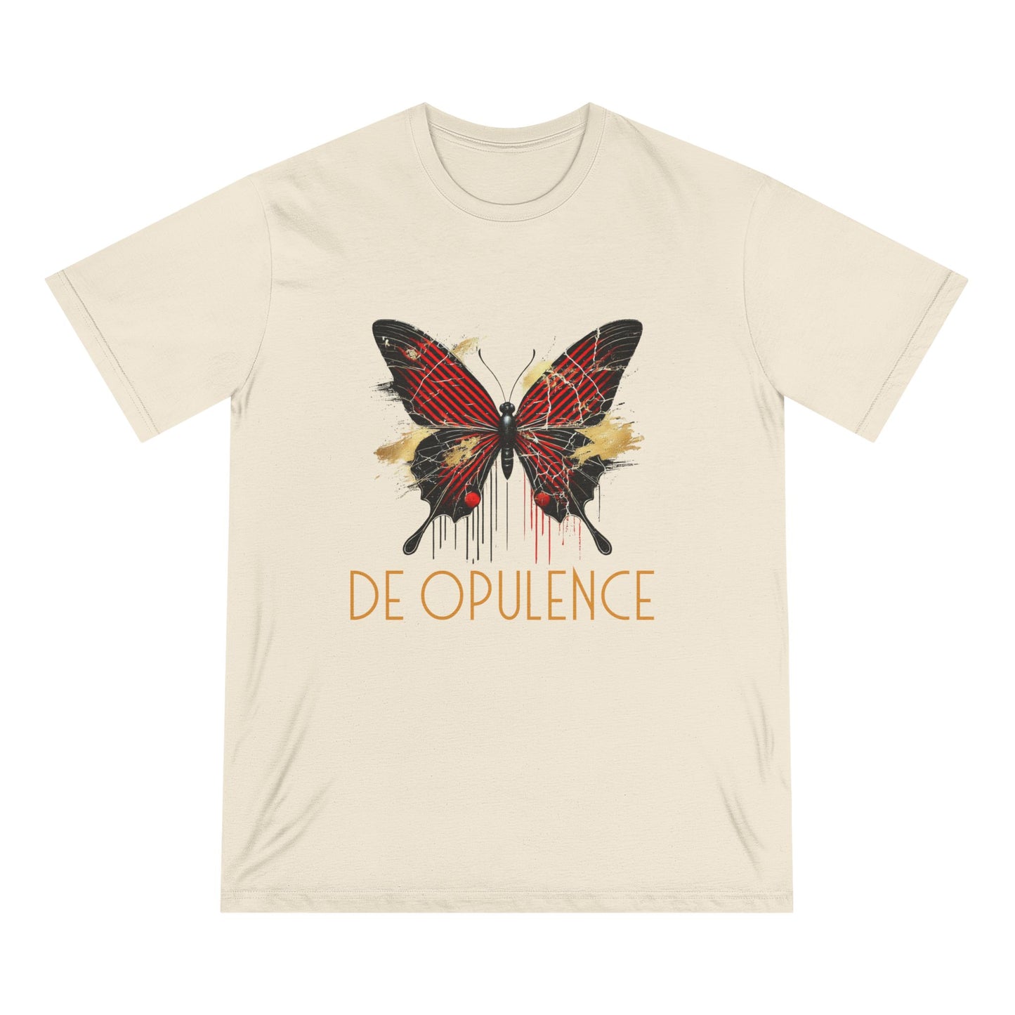 Organic Butterfly & Wolf Graphic Tee – Nature-Inspired Art
