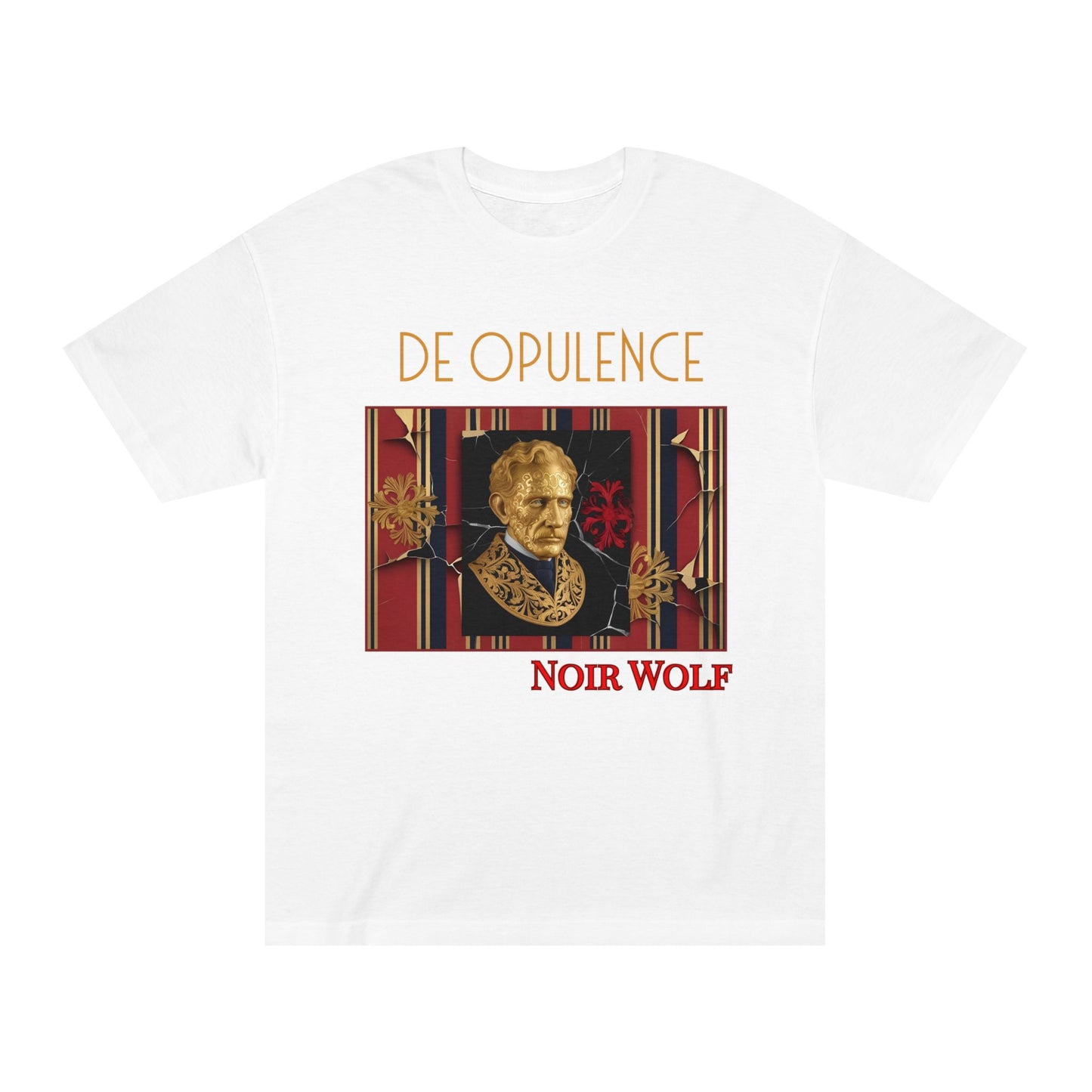 Noir Wolf “De Opulence” Tee — Retro Gothic Portrait Graphic T-Shirt