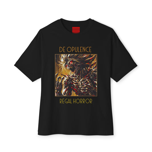 Unisex Oversized Boxy Tee De Opulence by Noir Wolf the style of grace Black