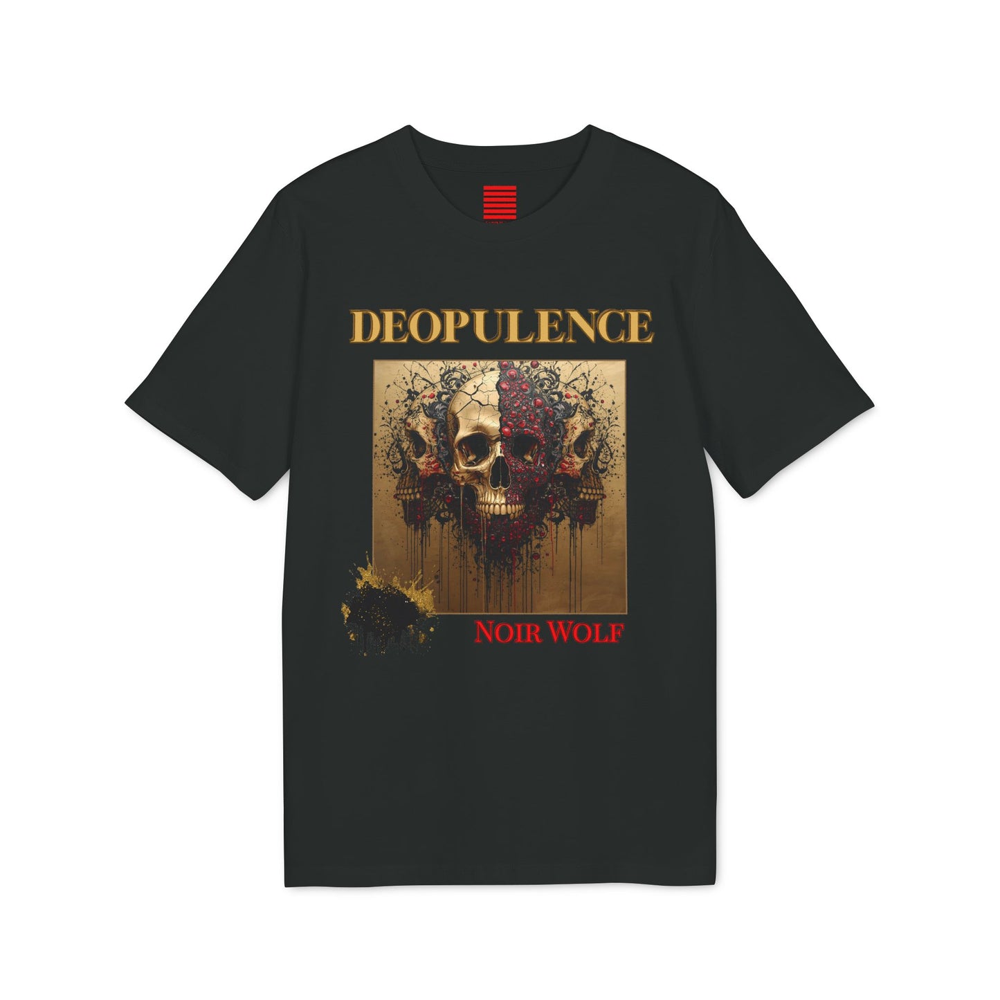 DeOpulence Skull Graphic T-Shirt — Gothic Luxury Band Tee