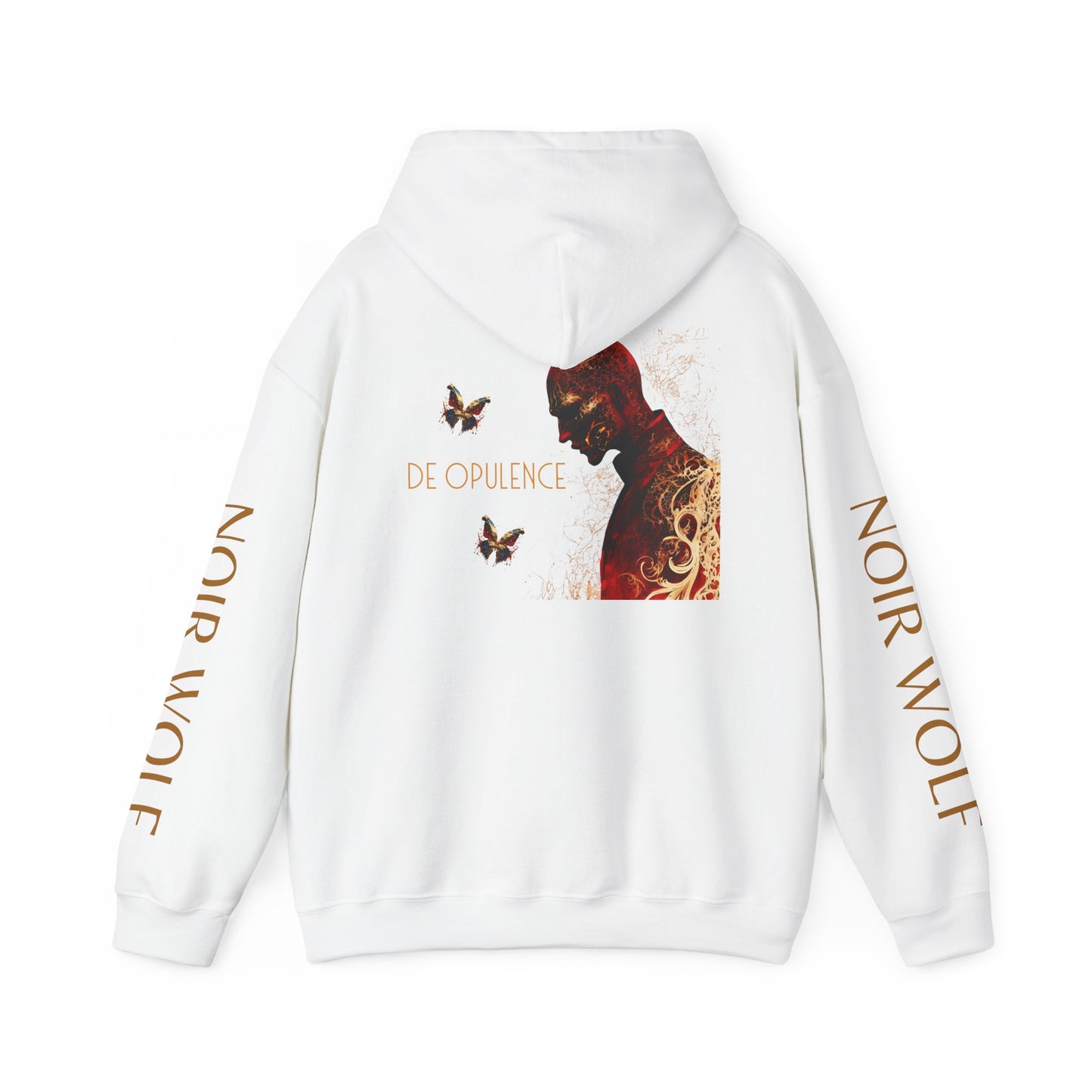 Noir Wolf Unisex Heavy Blend™ Hooded Sweatshirt - Stylish Graphic Hoodie for Art Lovers