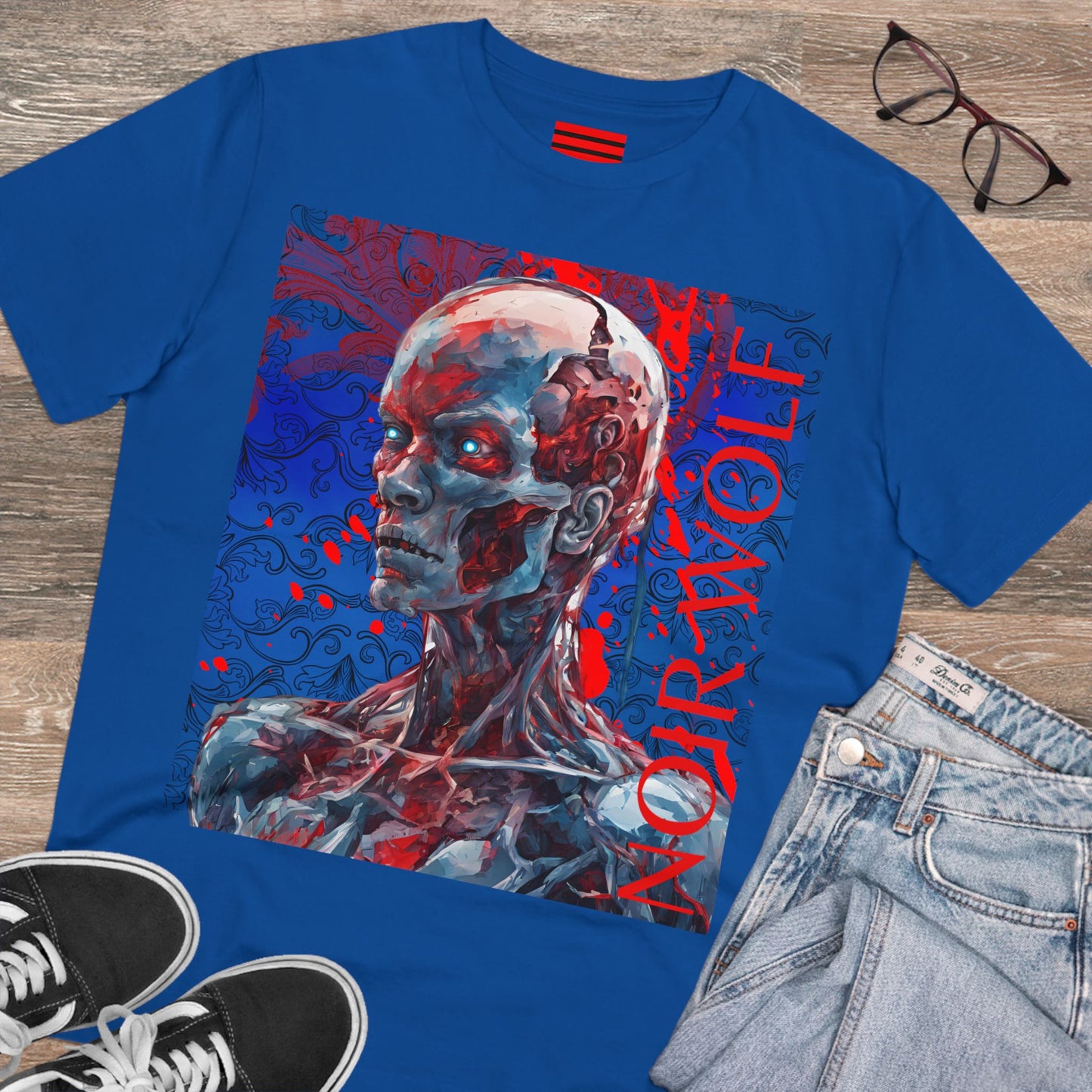Organic Creator T-shirt - Unisex Blue Doom by Noir Wolf