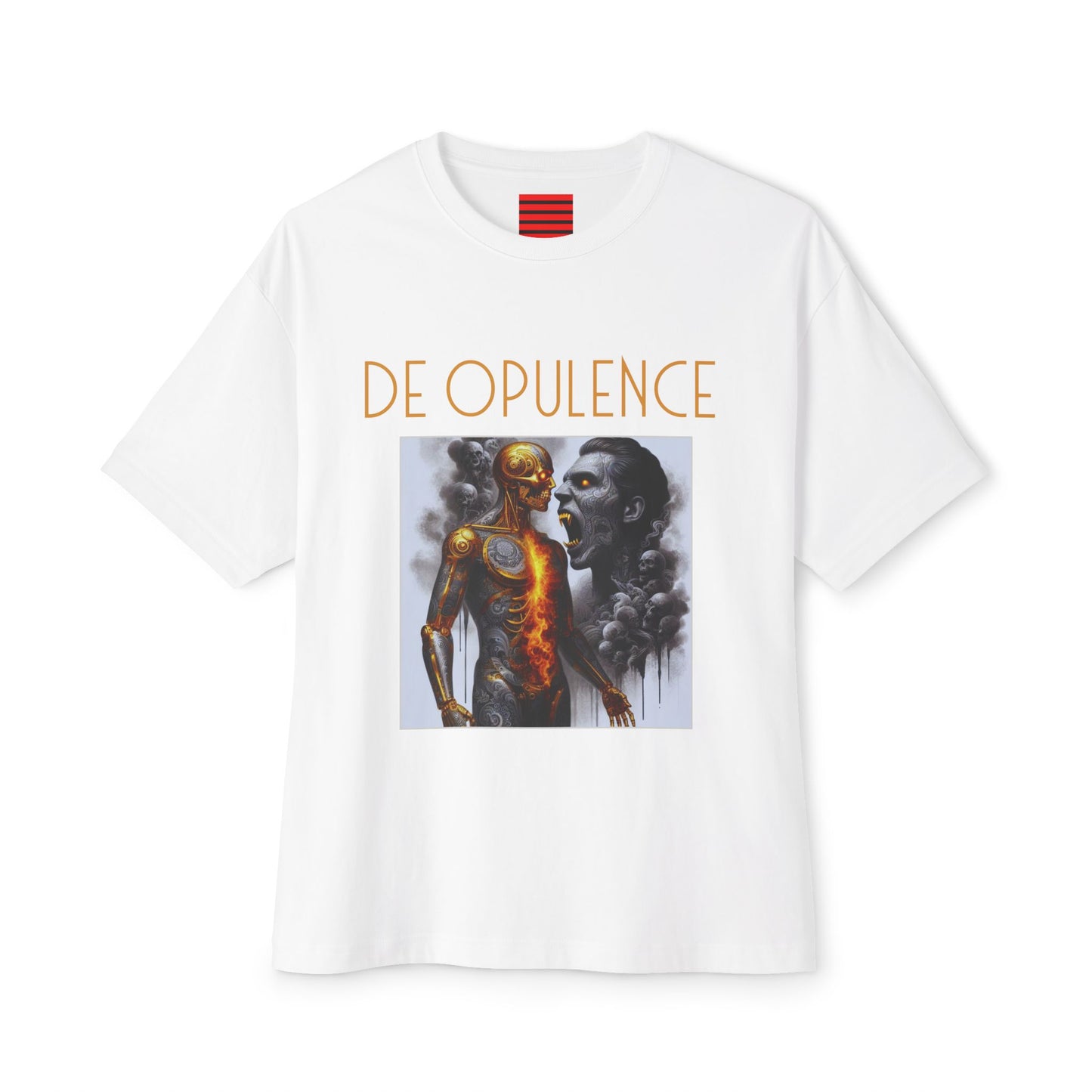 Unisex Oversized Boxy Tee De Opulence by Noir Wolf the style of grace White
