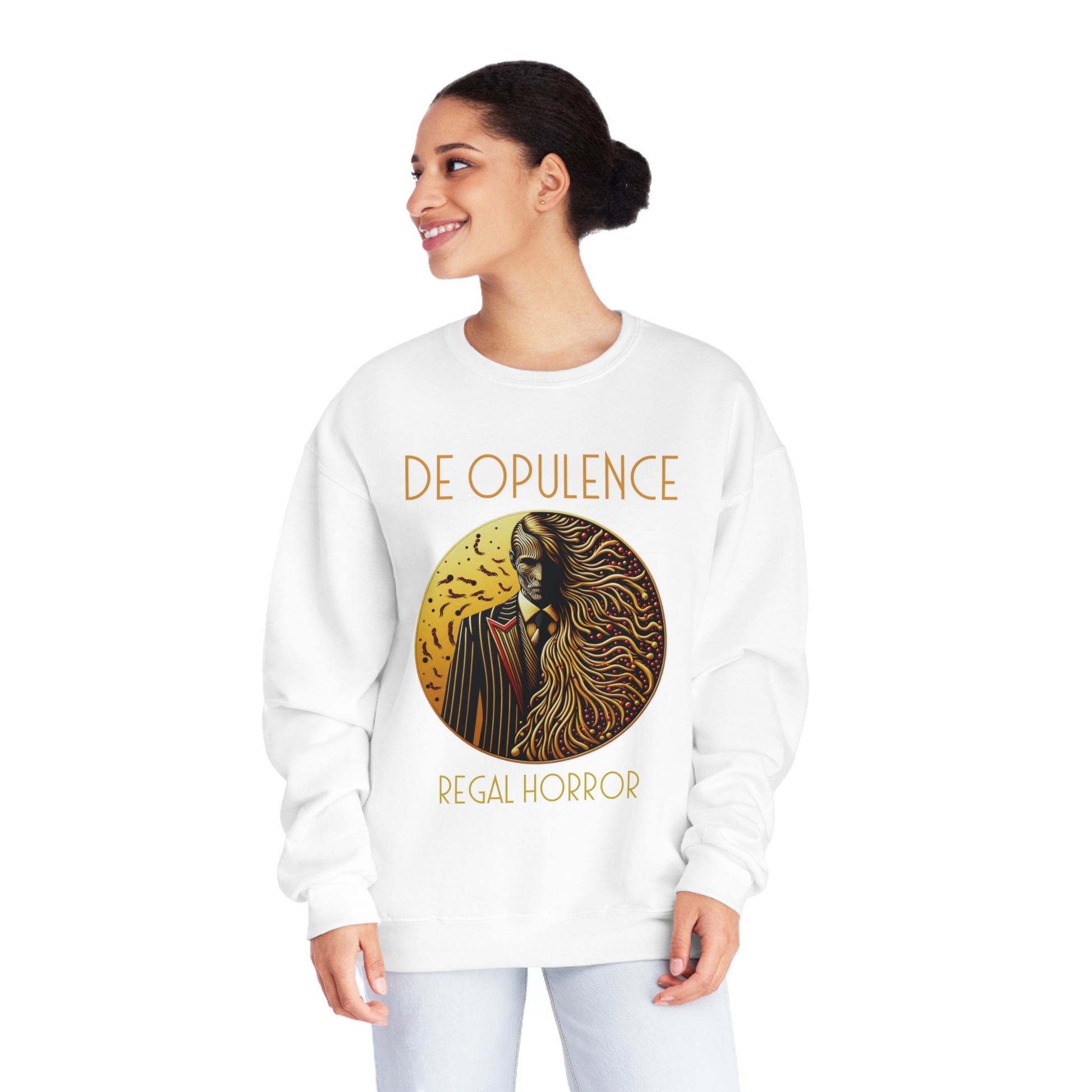 Unisex NuBlend® Crewneck Sweatshirt De Opulence by Noir Wolf the style of grace