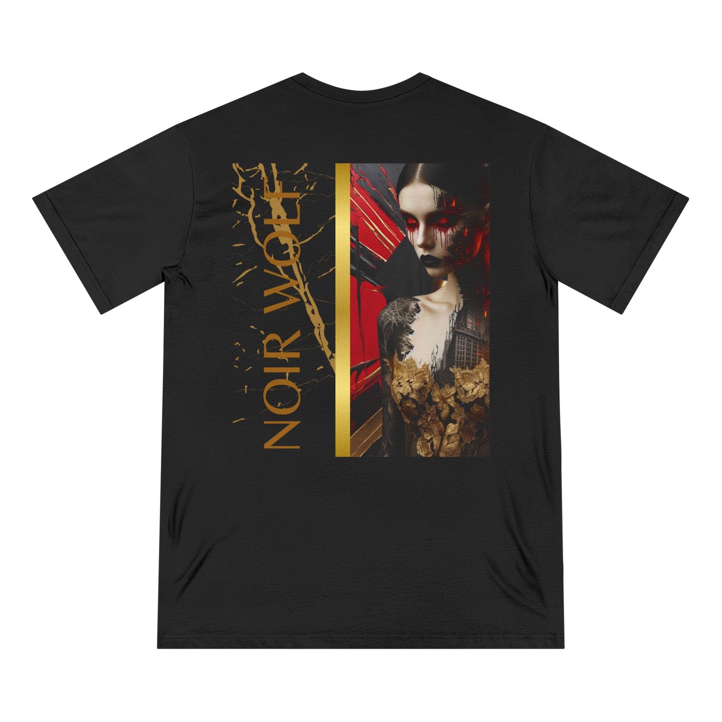Artistic Skull & Portrait Organic T-Shirt - Unique Fashion Statement