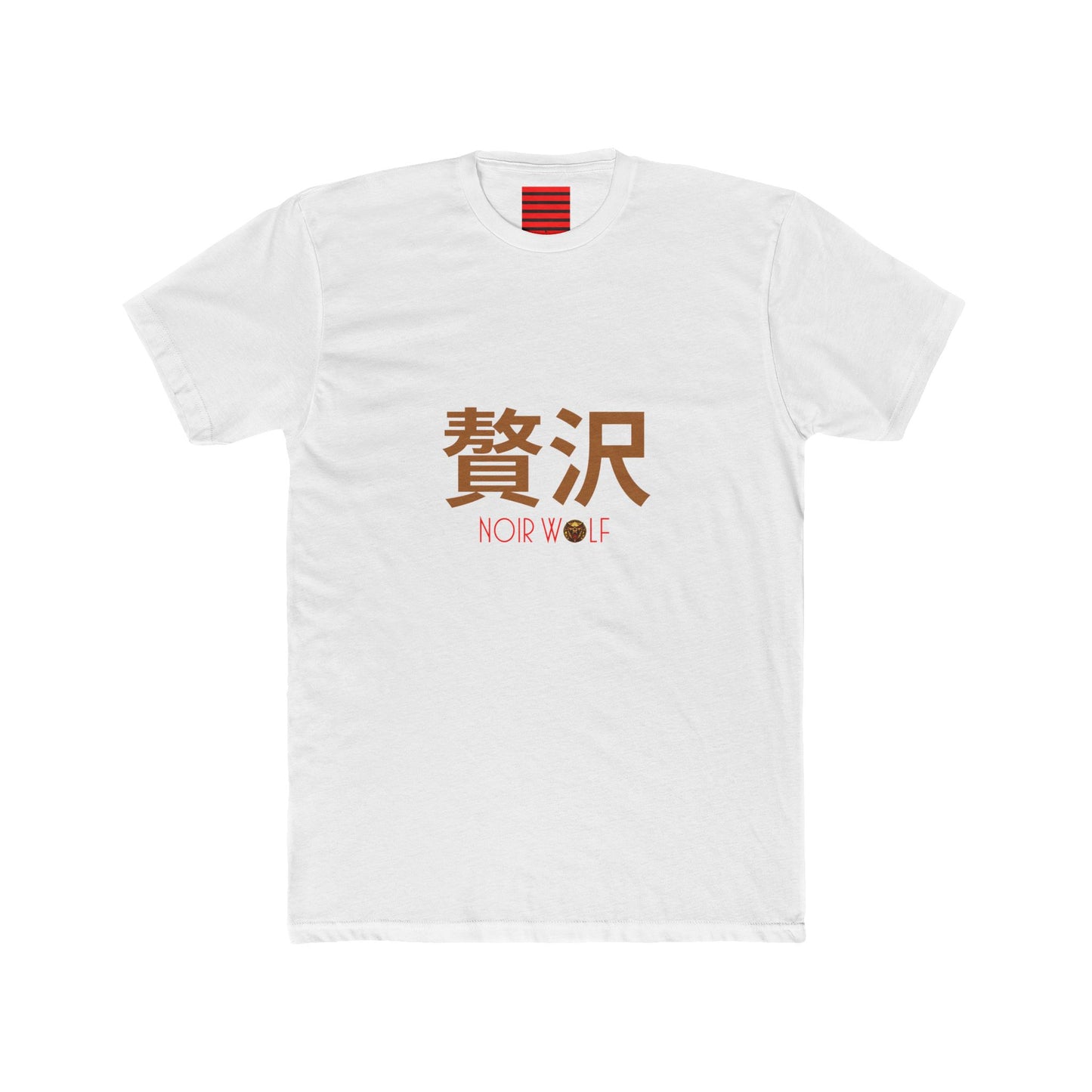 Unisex Cotton Crew Tee De Opulence by Noir Wolf Solid White