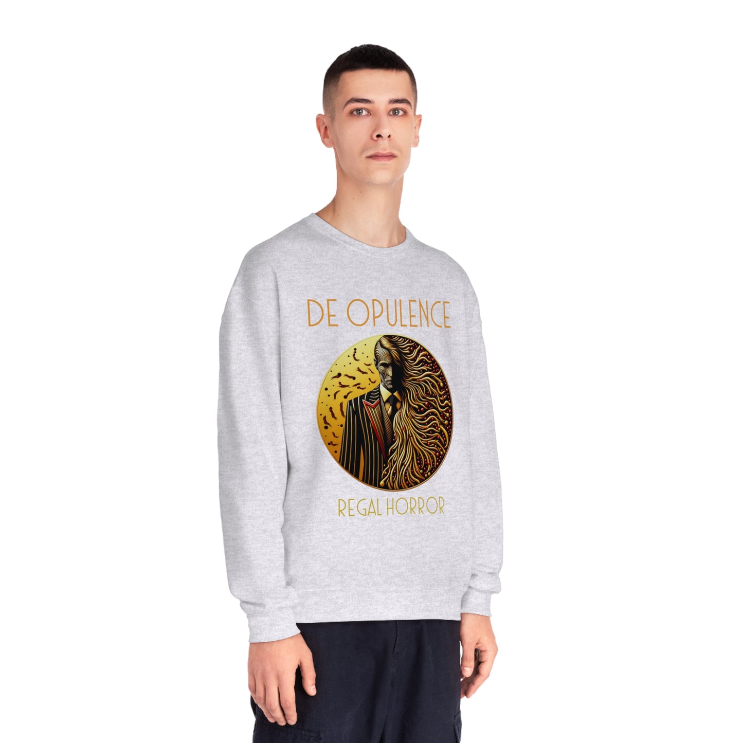 Unisex NuBlend® Crewneck Sweatshirt De Opulence by Noir Wolf the style of grace