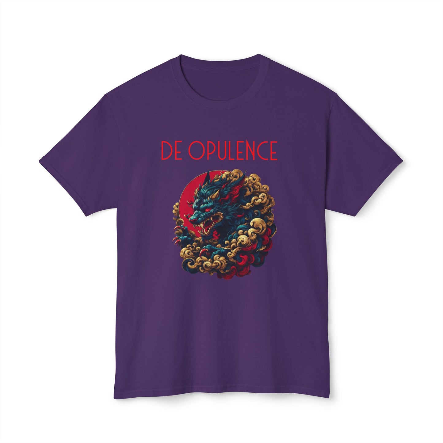 Unisex HD Cotton™ T-shirt De Opulence by Noir Wolf Deep Purple