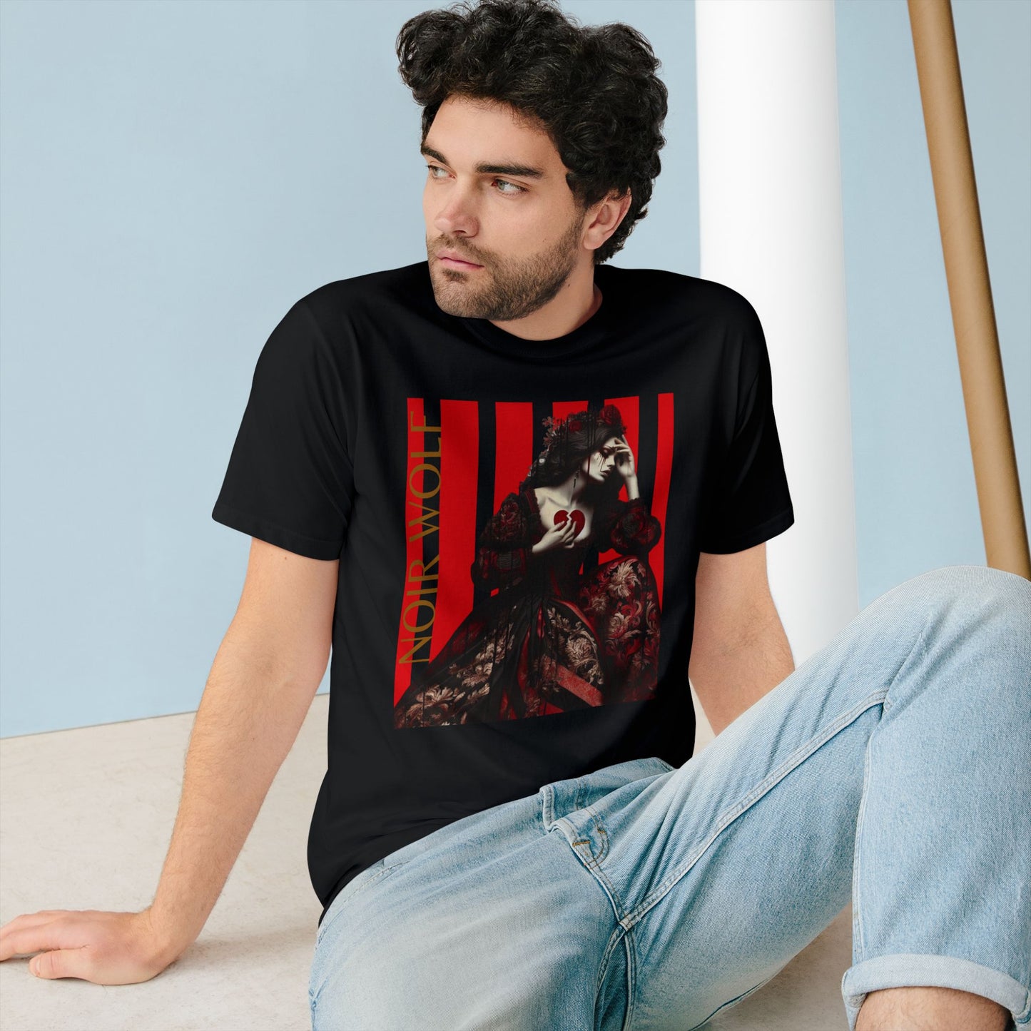 Organic Staple T-shirt NOIR WOLF
