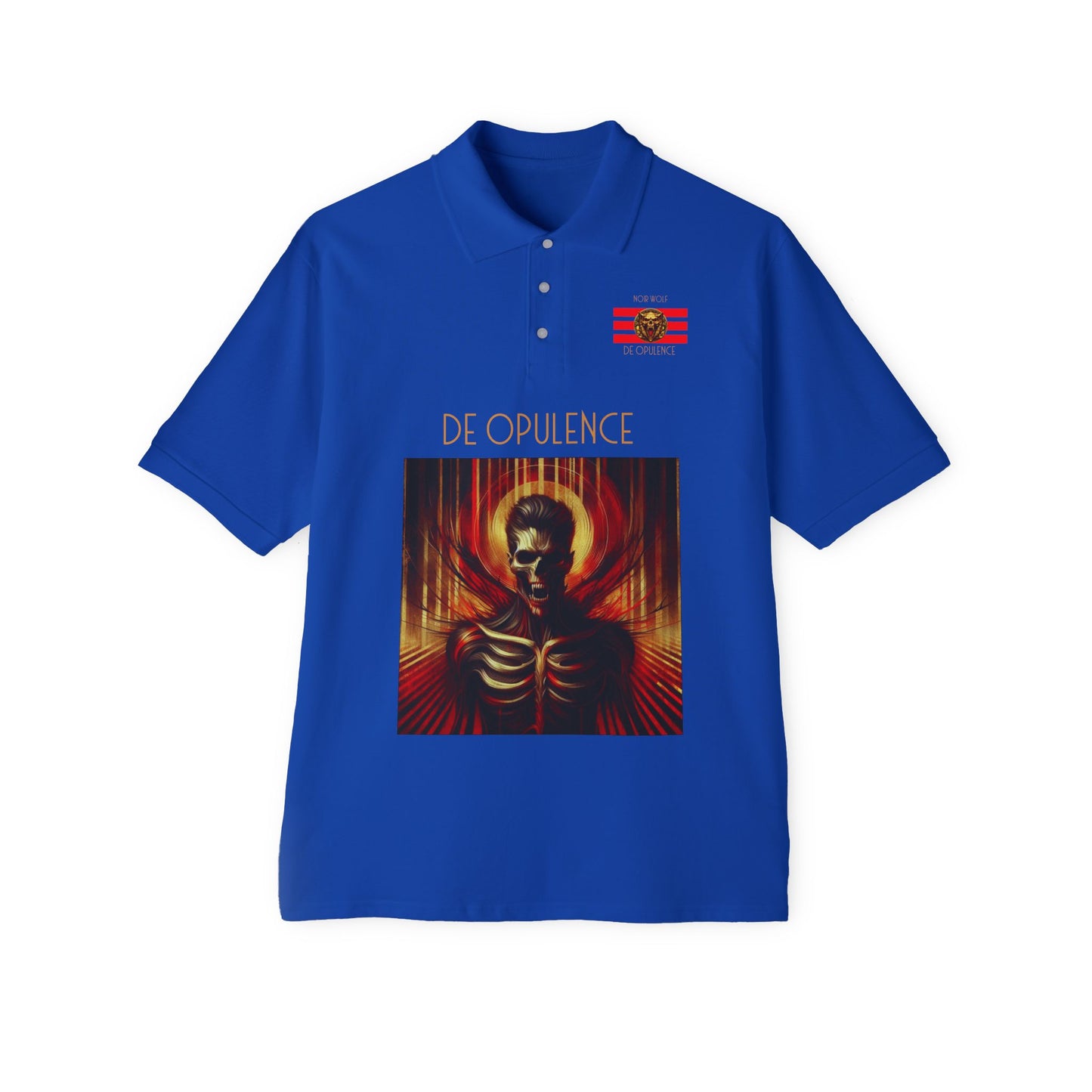 Polo Shirt - De Opulence by Noir Wolf Regal Horrors Platinum Shock Royal