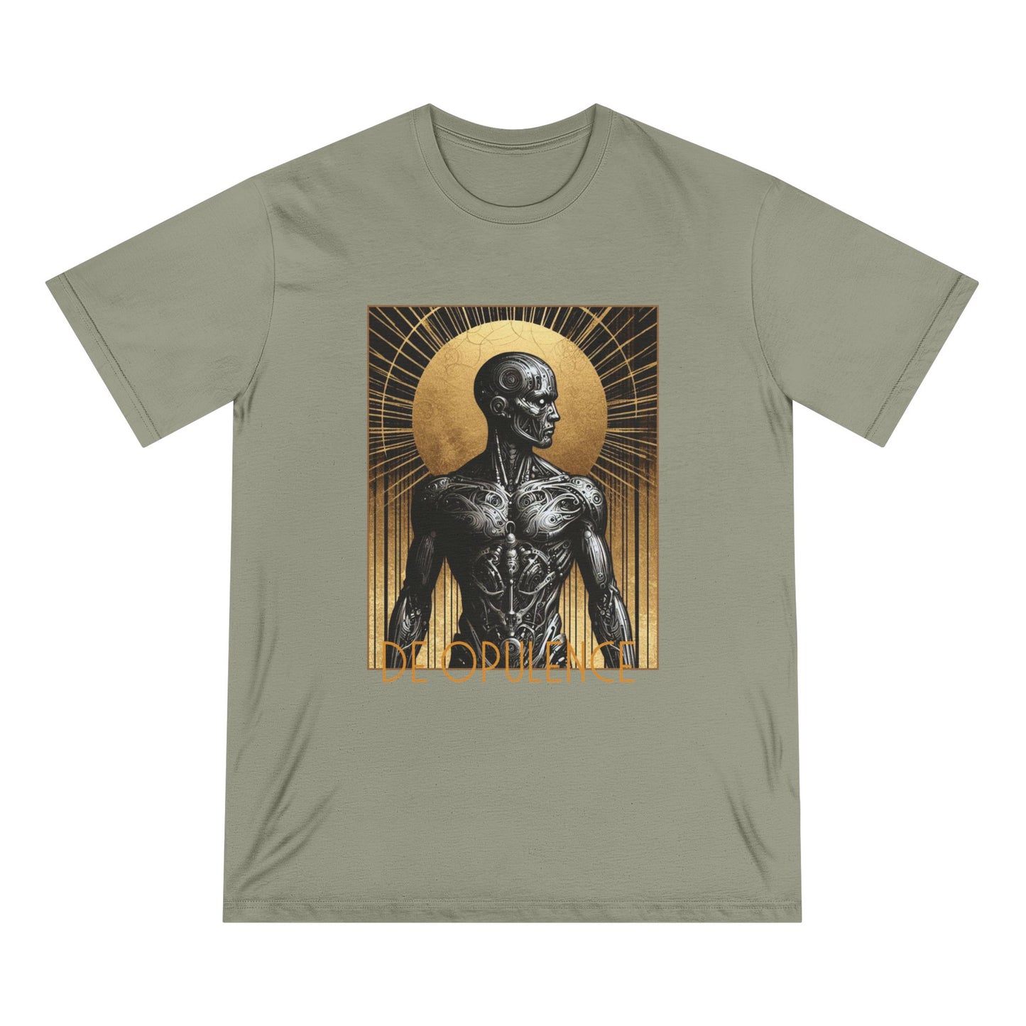 Organic Staple T-shirt: 'Del Opulence' & 'Noir Wolf' Design – Stylish, Artistic Tee for Casual Wear